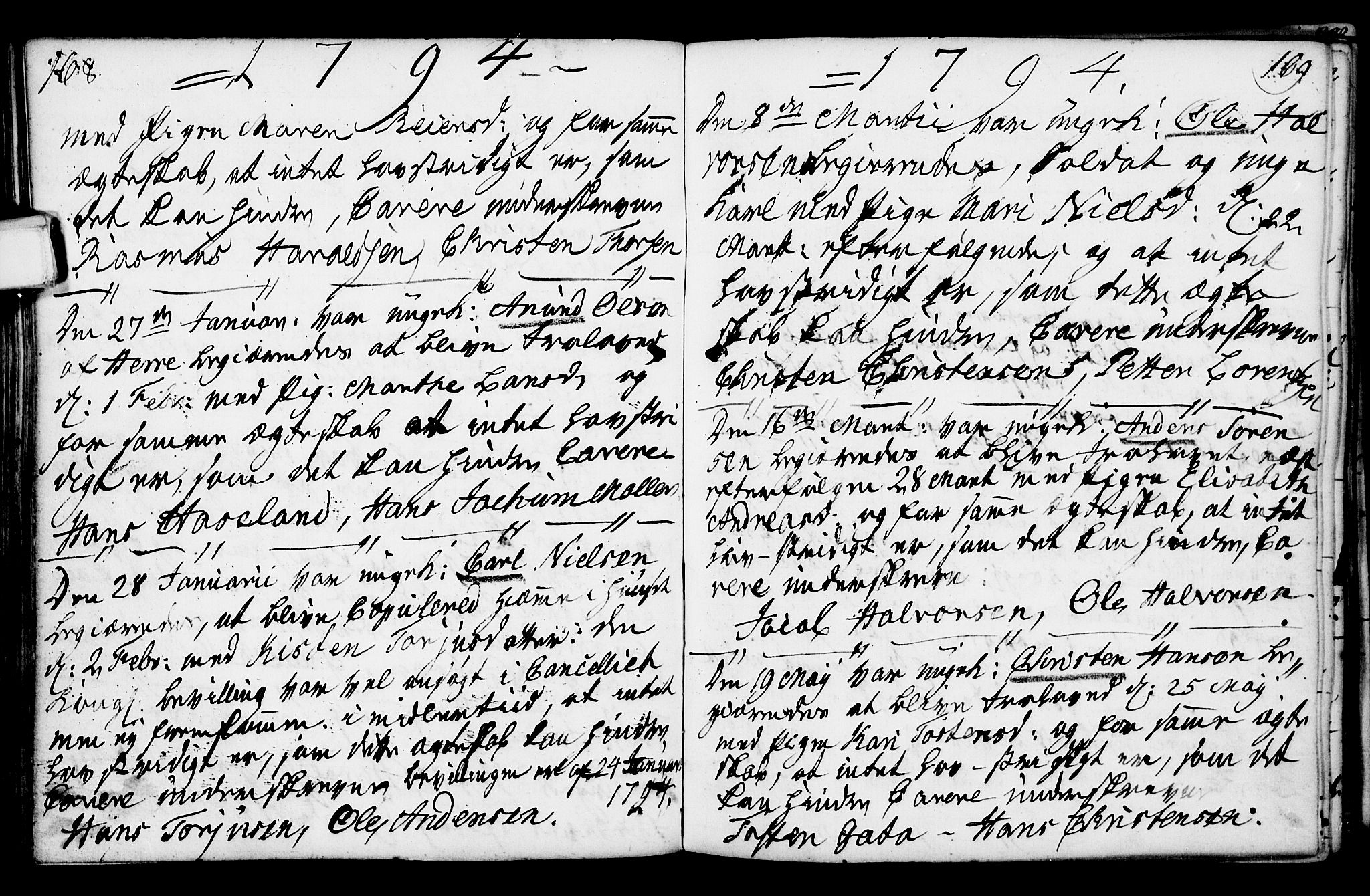 Porsgrunn kirkebøker , SAKO/A-104/F/Fa/L0003: Parish register (official) no. 3, 1764-1814, p. 168-169