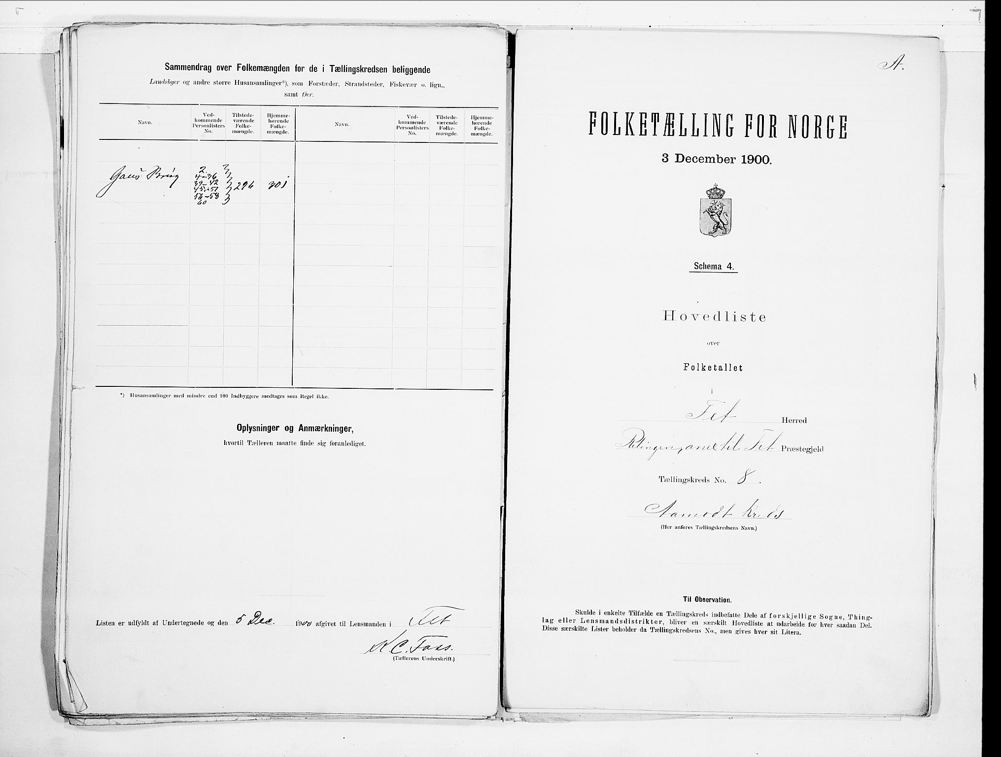 SAO, 1900 census for Fet, 1900, p. 20