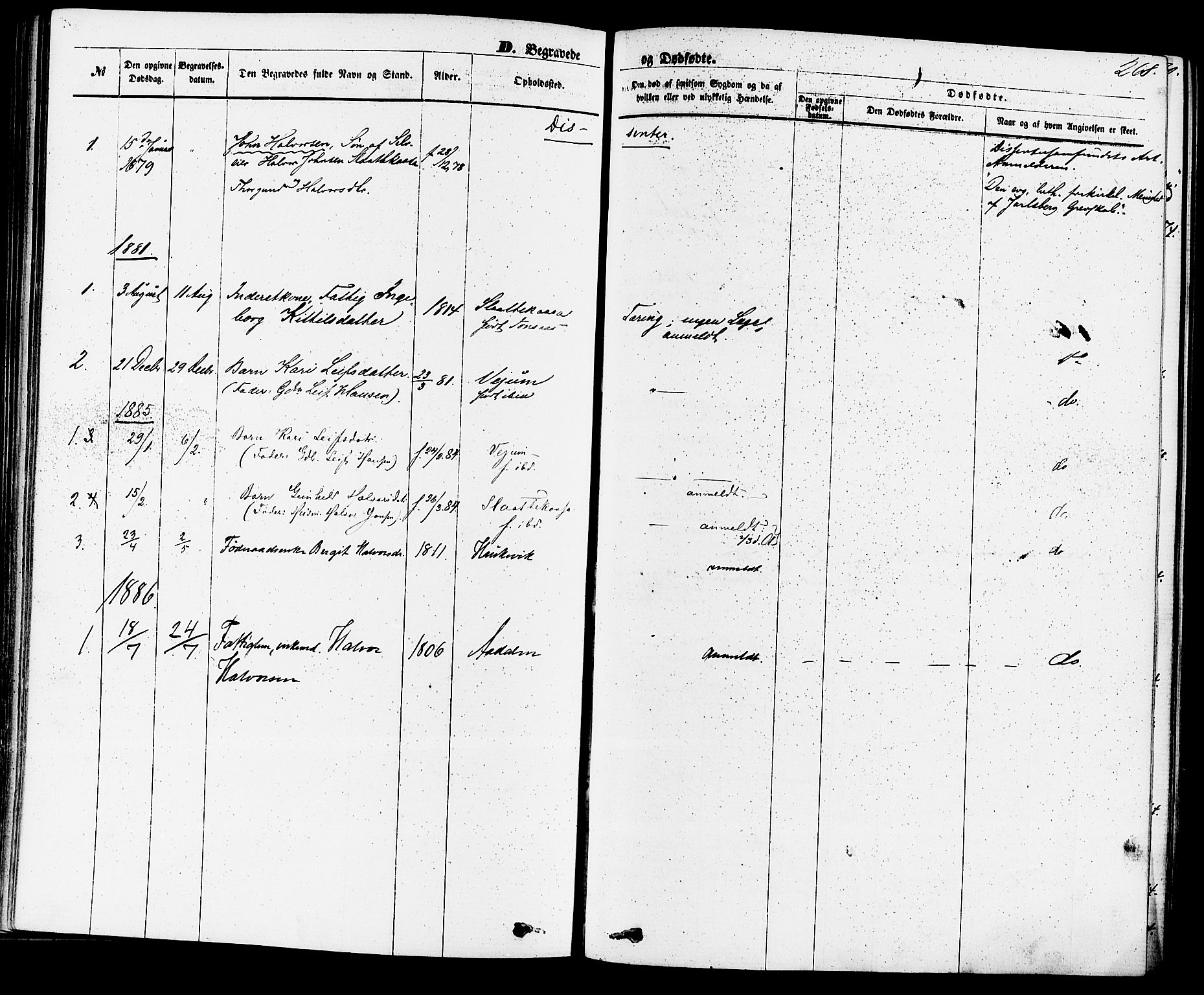 Sauherad kirkebøker, SAKO/A-298/F/Fa/L0008: Parish register (official) no. I 8, 1873-1886, p. 268