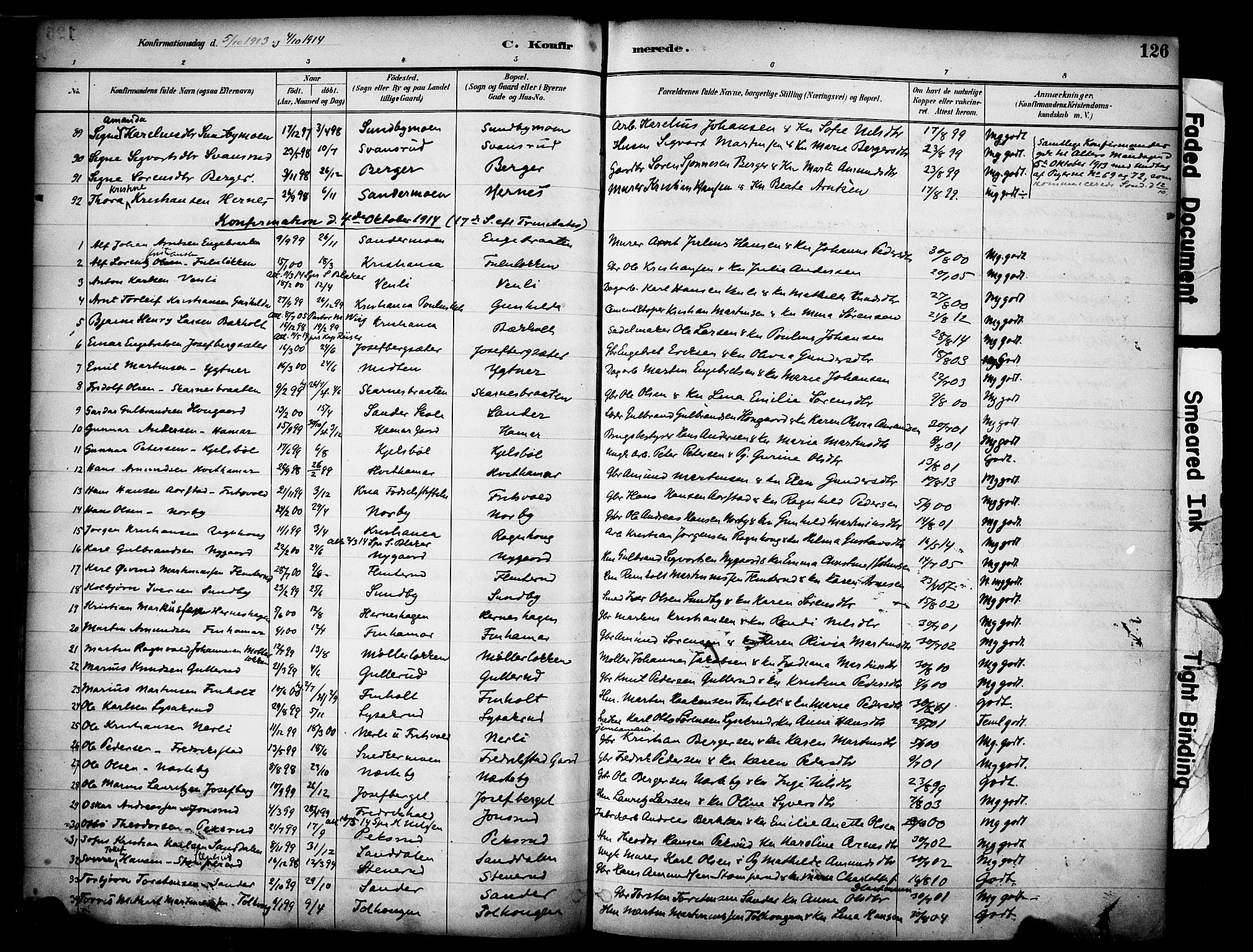 Sør-Odal prestekontor, SAH/PREST-030/H/Ha/Haa/L0007: Parish register (official) no. 7, 1886-1925, p. 126