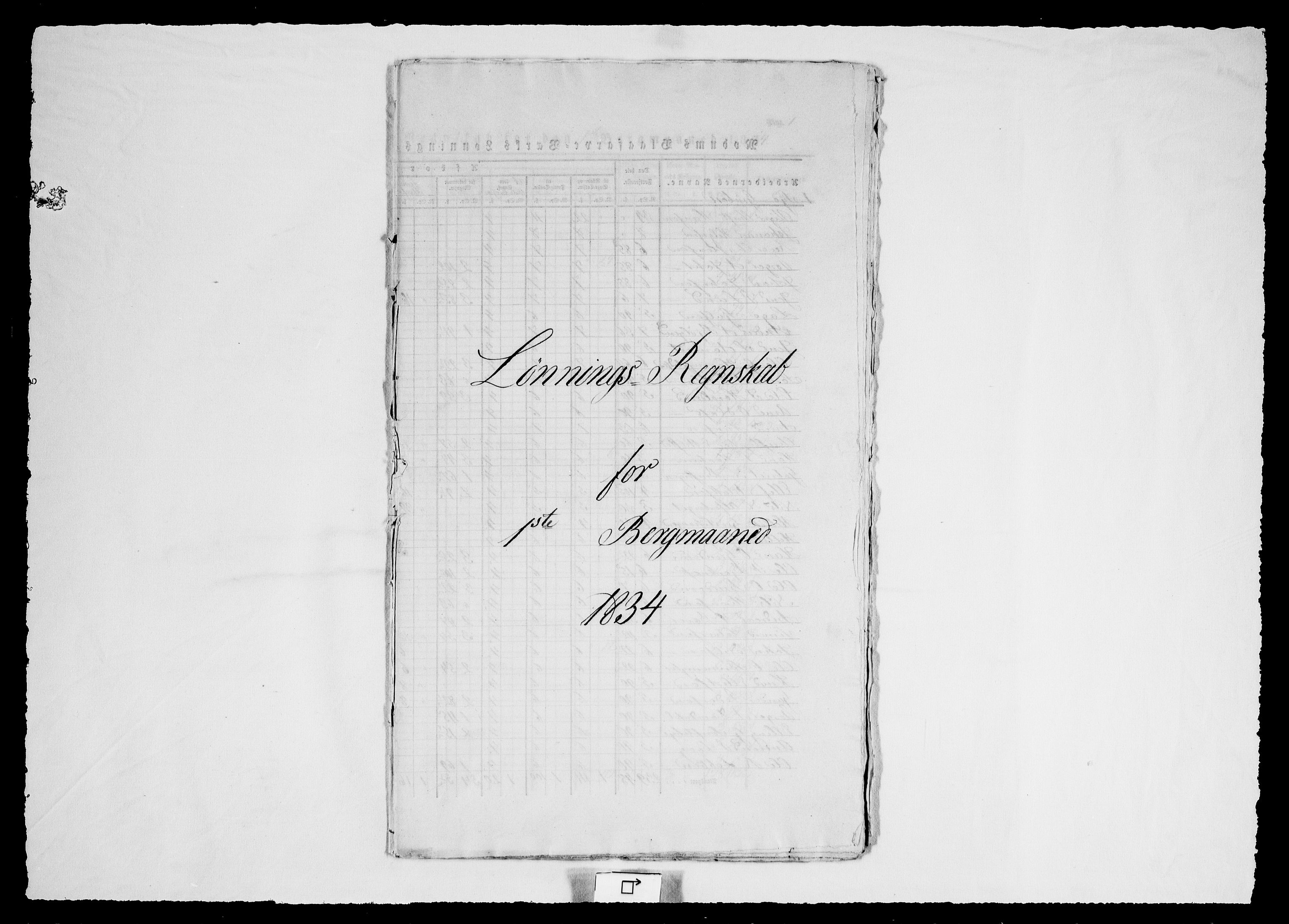Modums Blaafarveværk, RA/PA-0157/G/Gd/Gdd/L0274/0001: -- / Lønningsregnskap, 1834, p. 3