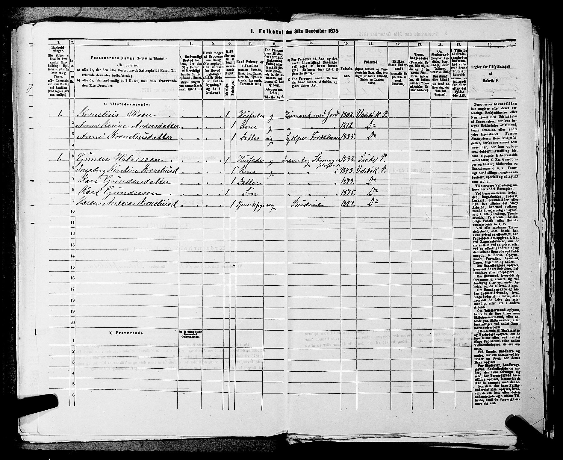 SAKO, 1875 census for 0819P Holla, 1875, p. 957