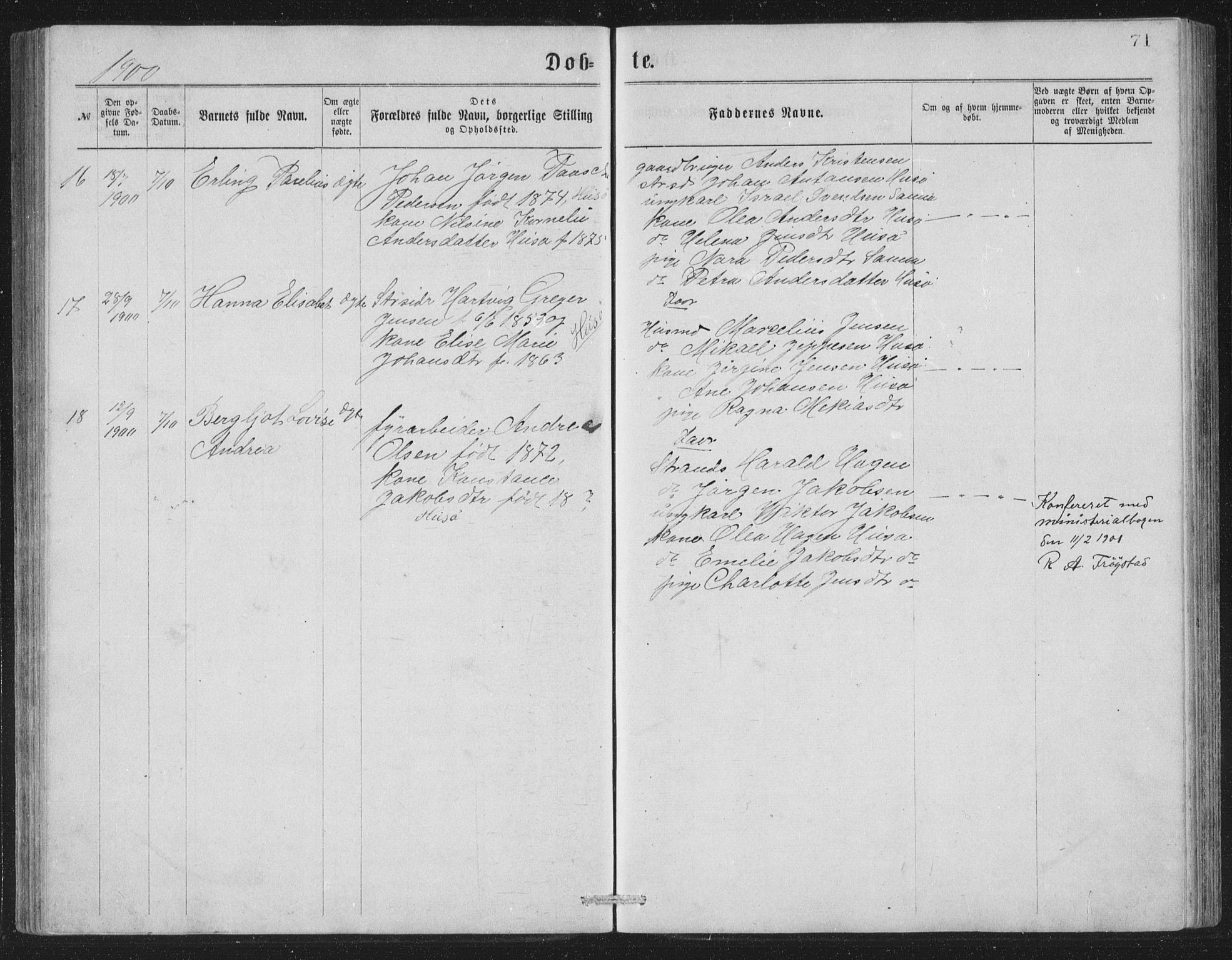 Ministerialprotokoller, klokkerbøker og fødselsregistre - Nordland, AV/SAT-A-1459/840/L0582: Parish register (copy) no. 840C02, 1874-1900, p. 71