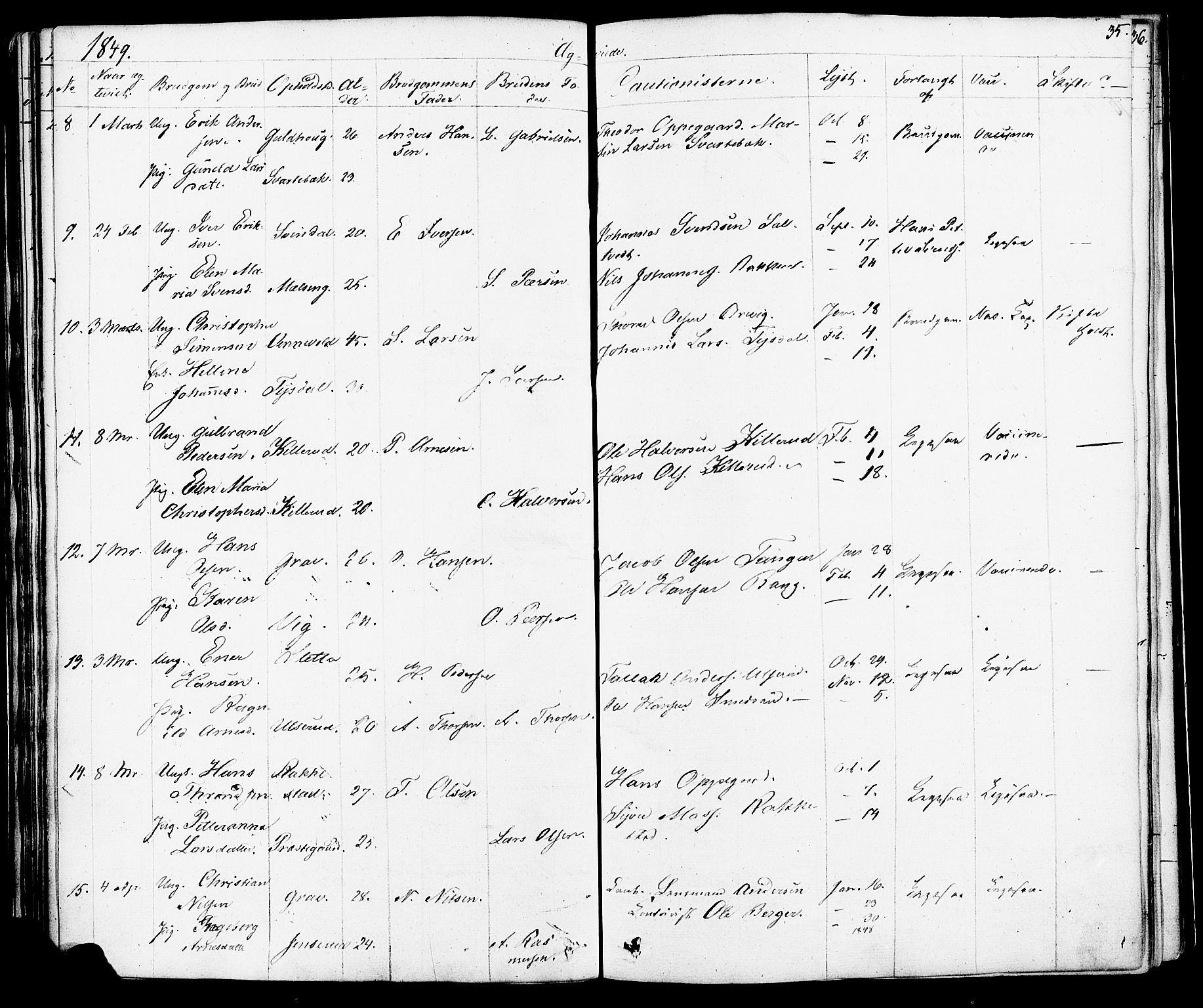 Enebakk prestekontor Kirkebøker, SAO/A-10171c/F/Fa/L0012: Parish register (official) no. I 12, 1832-1882, p. 35