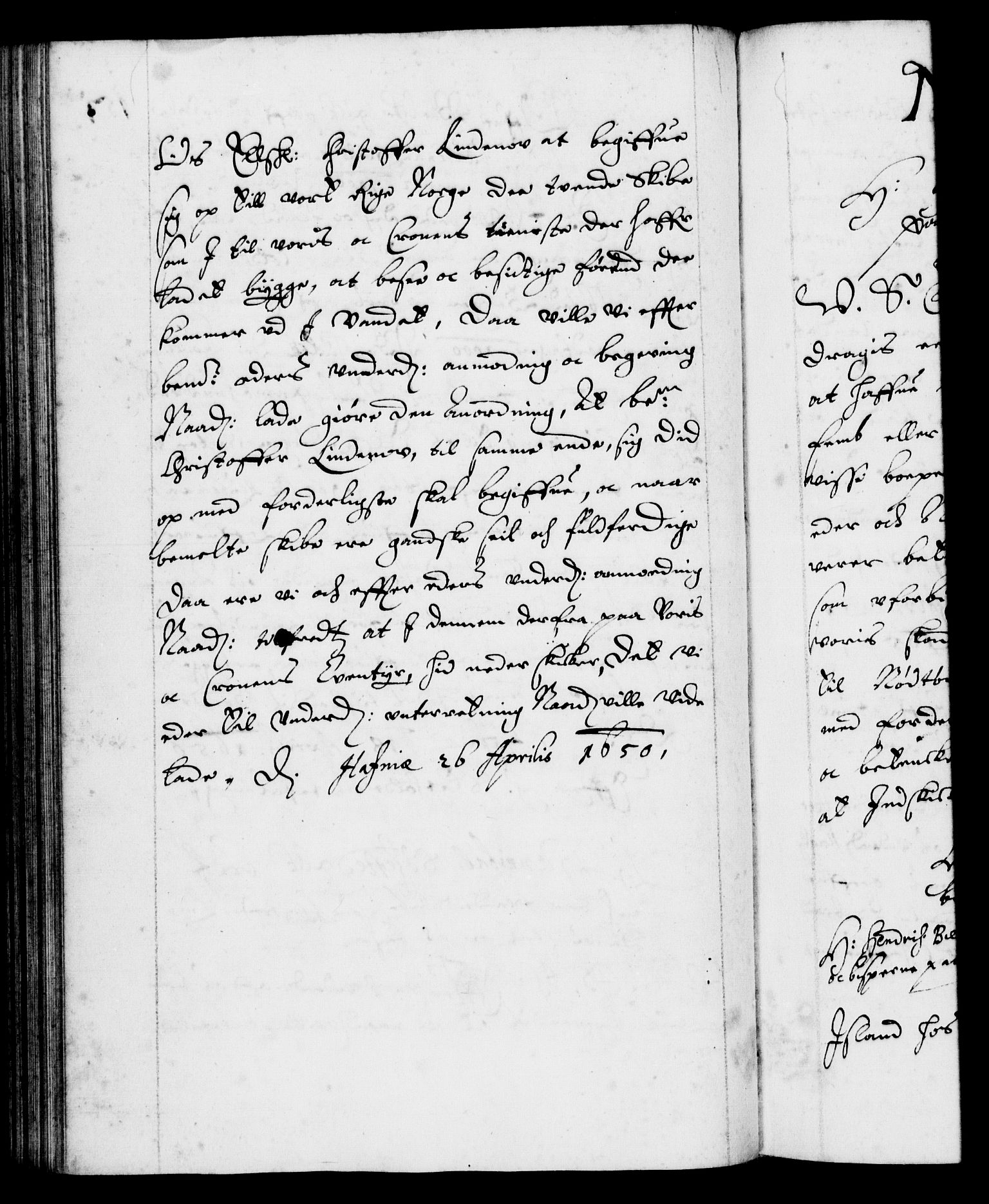 Danske Kanselli 1572-1799, RA/EA-3023/F/Fc/Fca/Fcab/L0008: Norske tegnelser (mikrofilm), 1648-1652, p. 151b