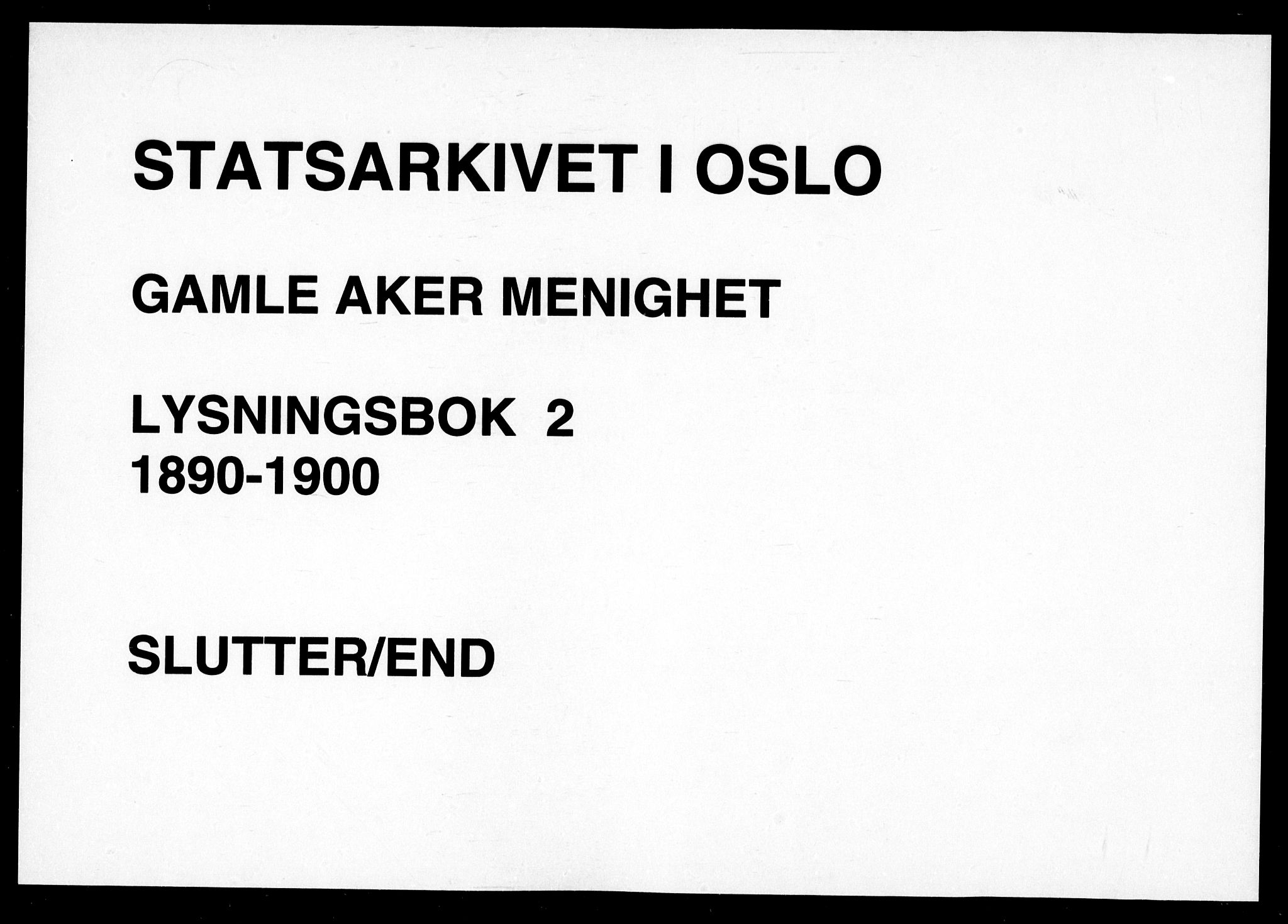 Gamle Aker prestekontor Kirkebøker, AV/SAO-A-10617a/H/L0002: Banns register no. 2, 1890-1900