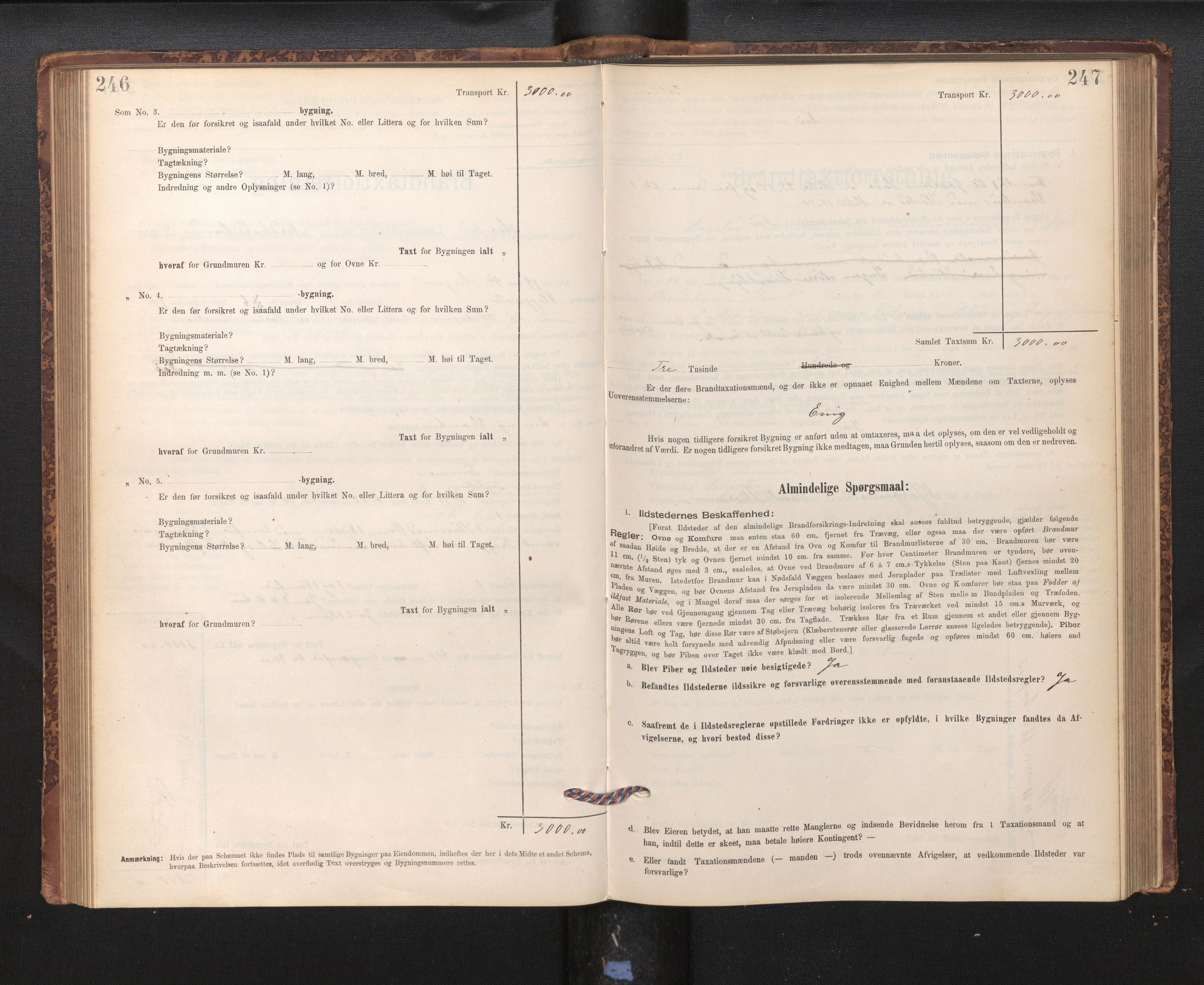 Lensmannen i Årstad, AV/SAB-A-36201/0012/L0011: Branntakstprotokoll,skjematakst, 1895-1901, p. 246-247