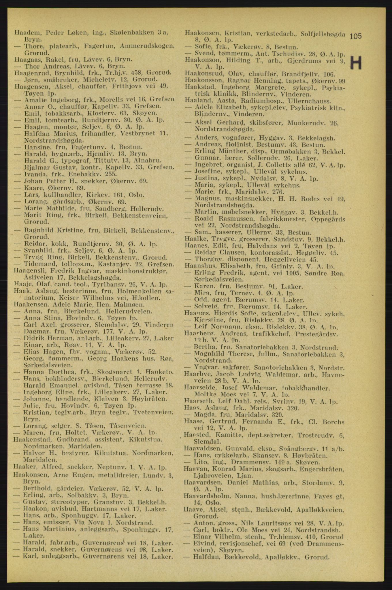 Aker adressebok/adressekalender, PUBL/001/A/005: Aker adressebok, 1934-1935, p. 105