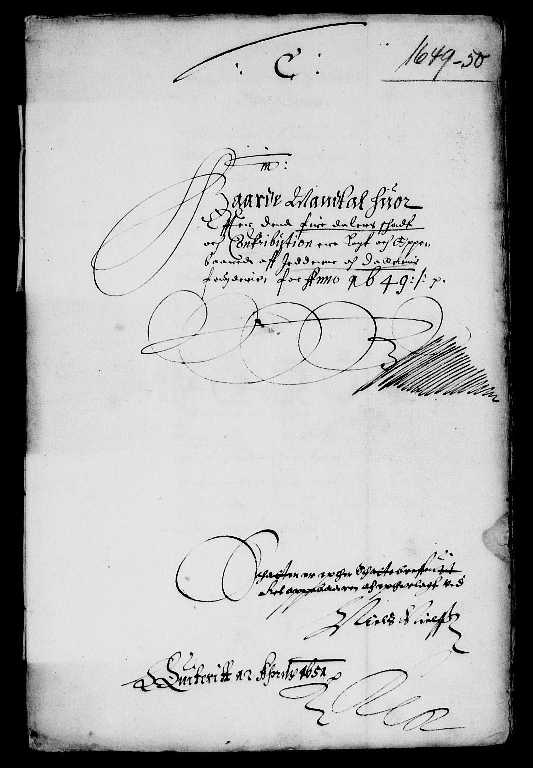 Rentekammeret inntil 1814, Reviderte regnskaper, Lensregnskaper, AV/RA-EA-5023/R/Rb/Rbs/L0032: Stavanger len, 1648-1650