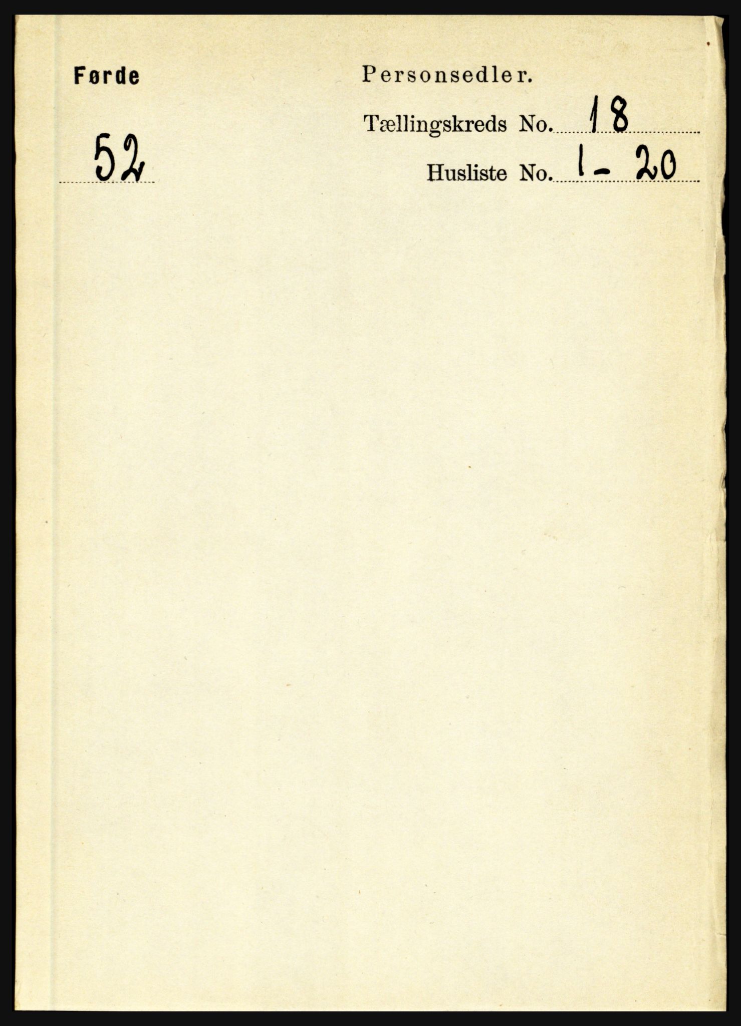 RA, 1891 census for 1432 Førde, 1891, p. 6367