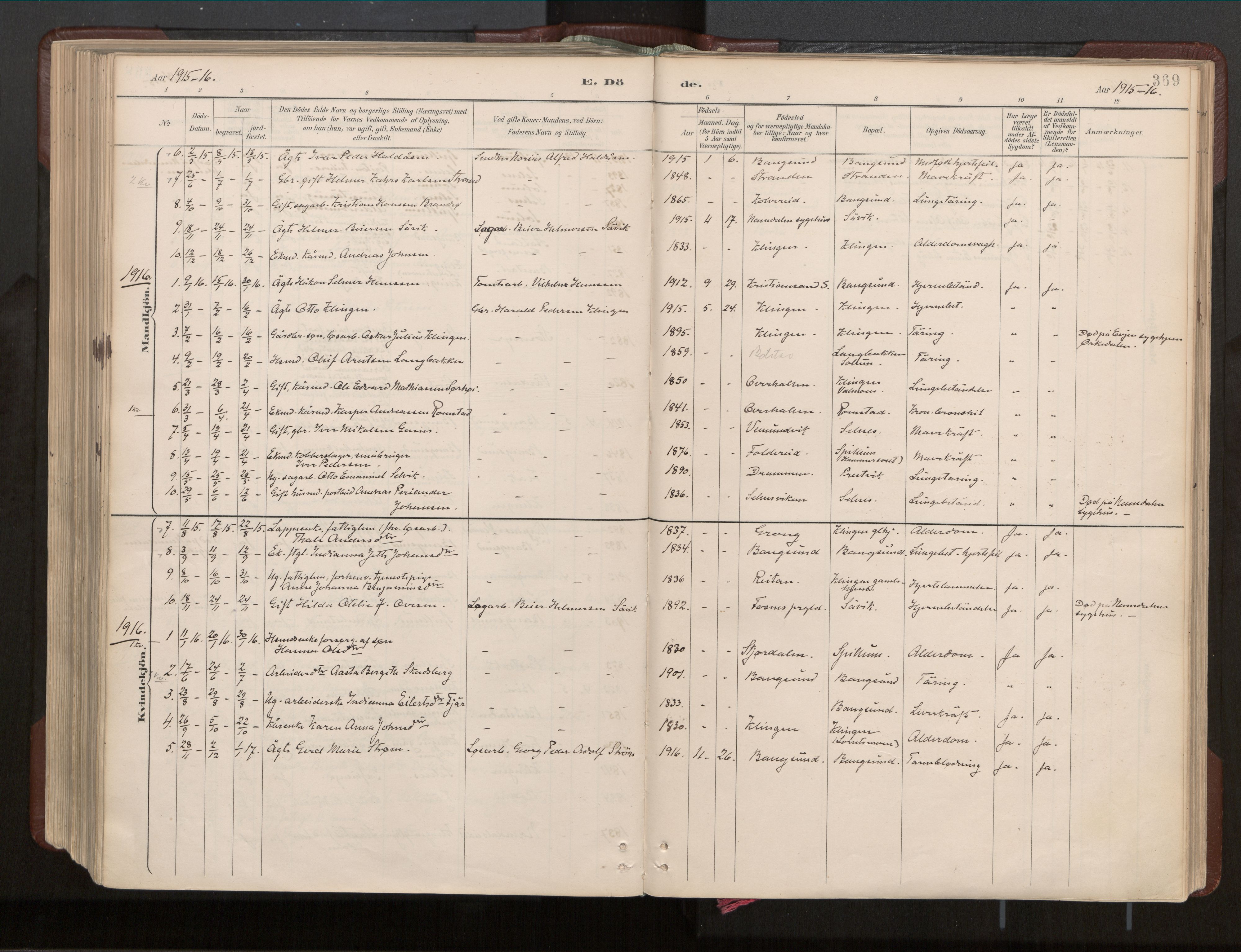 Ministerialprotokoller, klokkerbøker og fødselsregistre - Nord-Trøndelag, SAT/A-1458/770/L0589: Parish register (official) no. 770A03, 1887-1929, p. 369