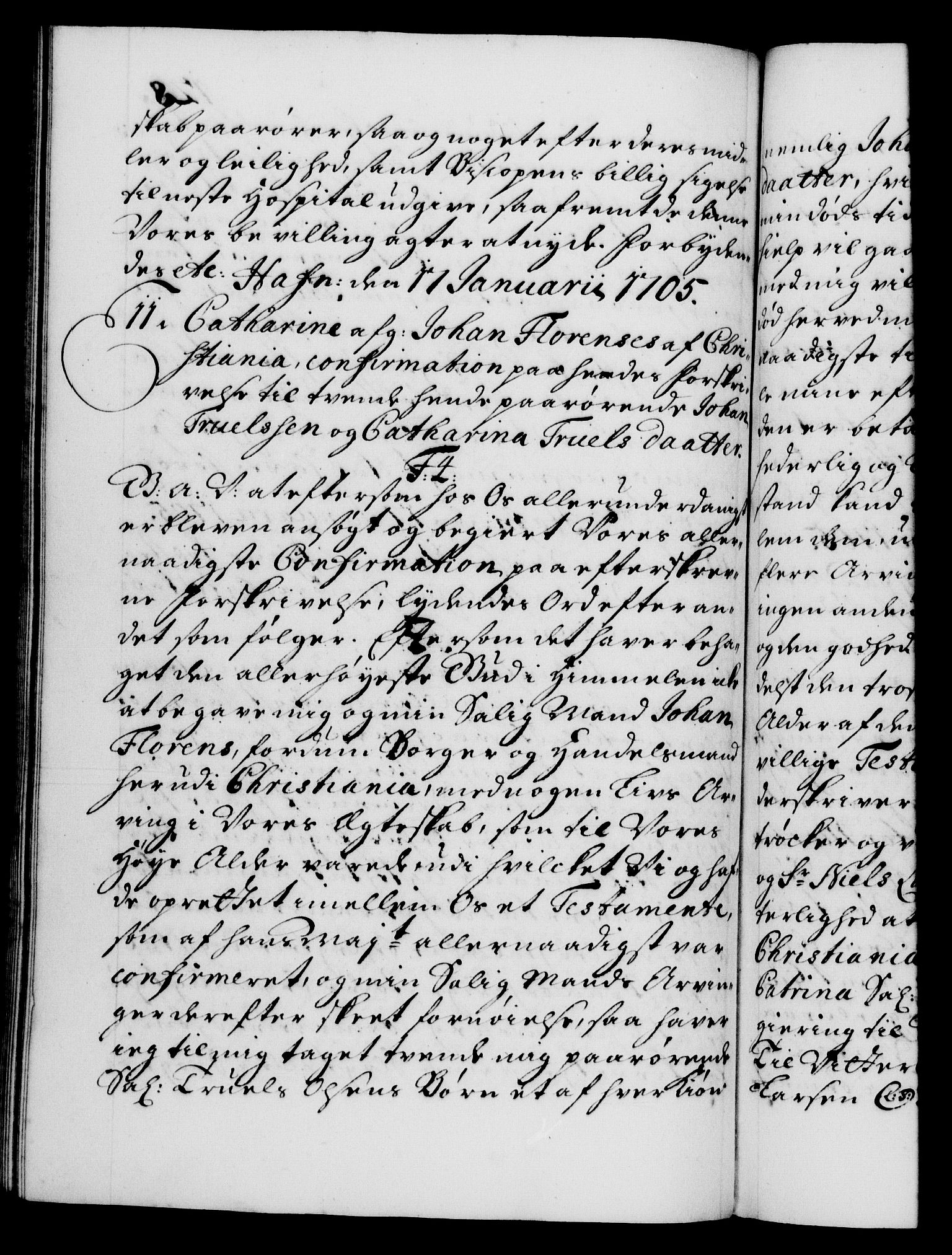 Danske Kanselli 1572-1799, AV/RA-EA-3023/F/Fc/Fca/Fcaa/L0019: Norske registre, 1704-1707, p. 128b