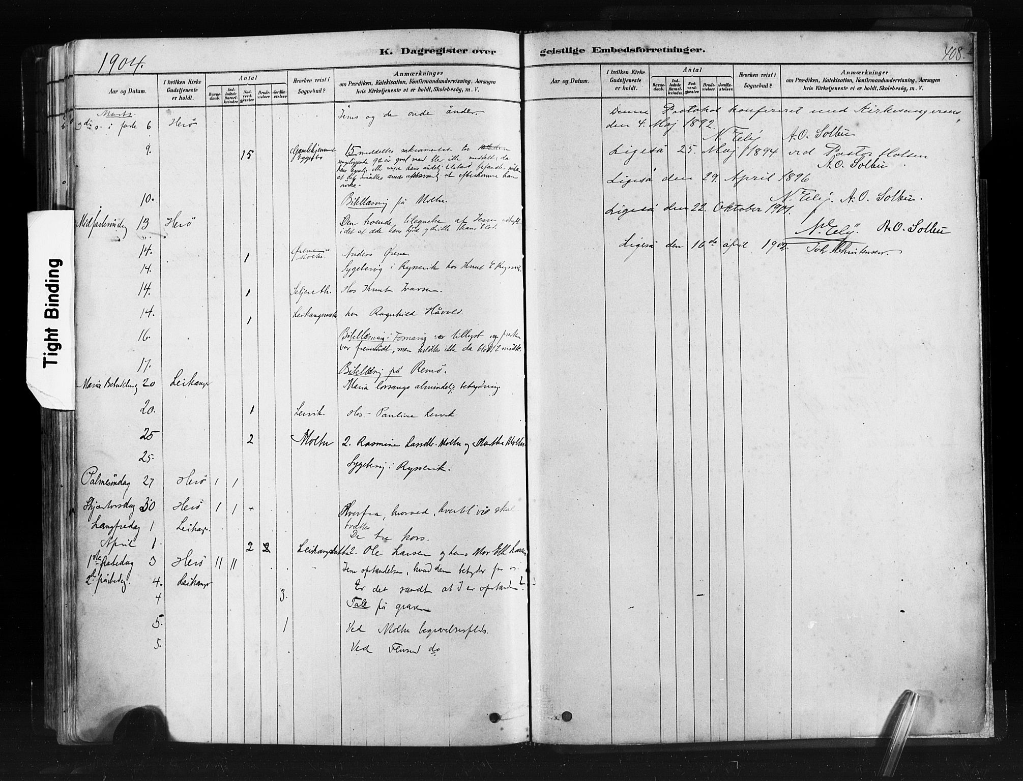 Ministerialprotokoller, klokkerbøker og fødselsregistre - Møre og Romsdal, SAT/A-1454/507/L0073: Parish register (official) no. 507A08, 1878-1904, p. 408