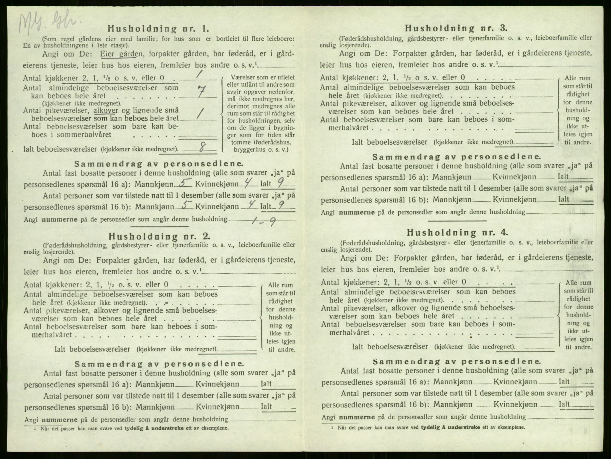 SAKO, 1920 census for Sandeherred, 1920, p. 637