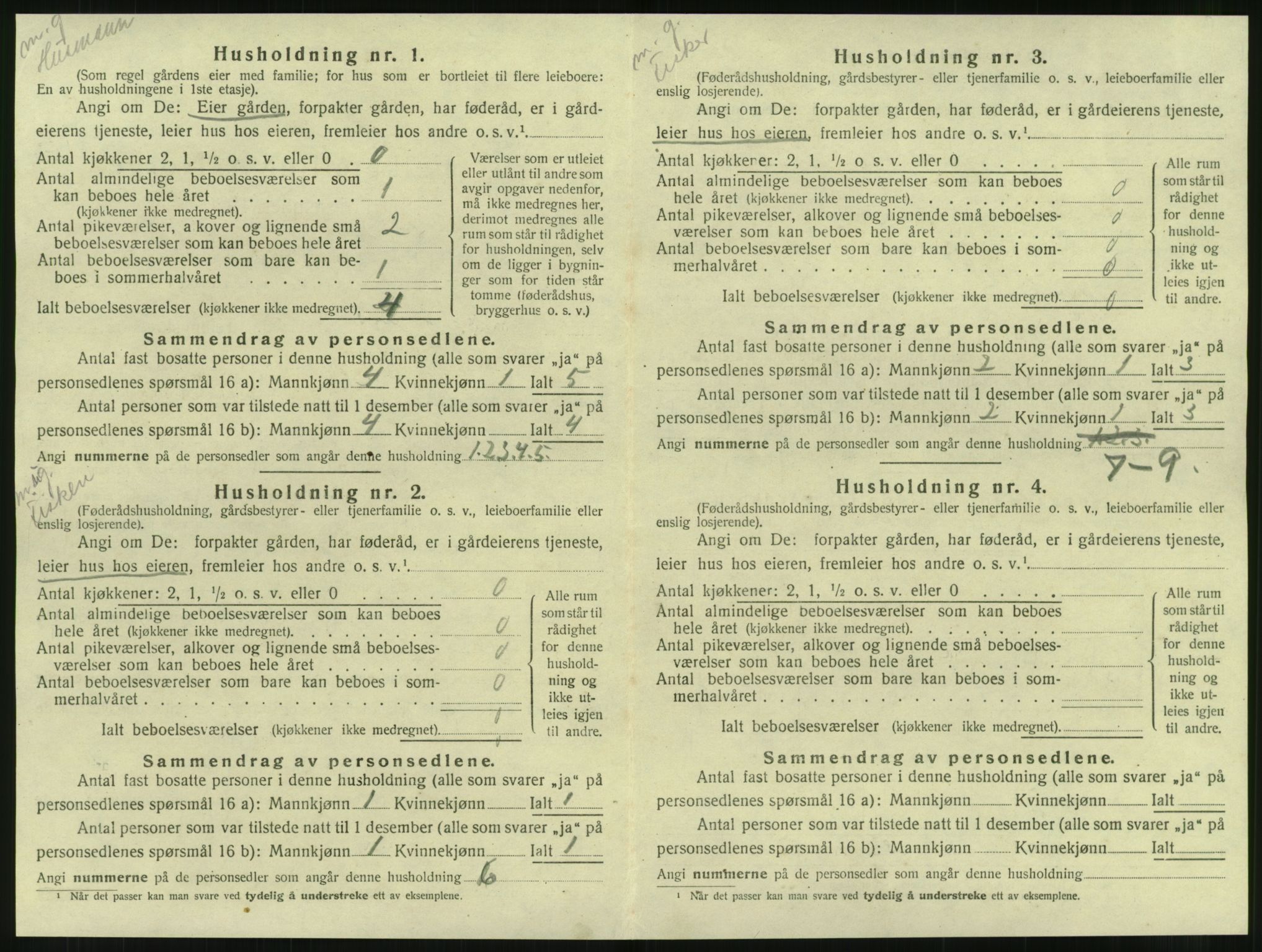 SAT, 1920 census for Leirfjord, 1920, p. 36