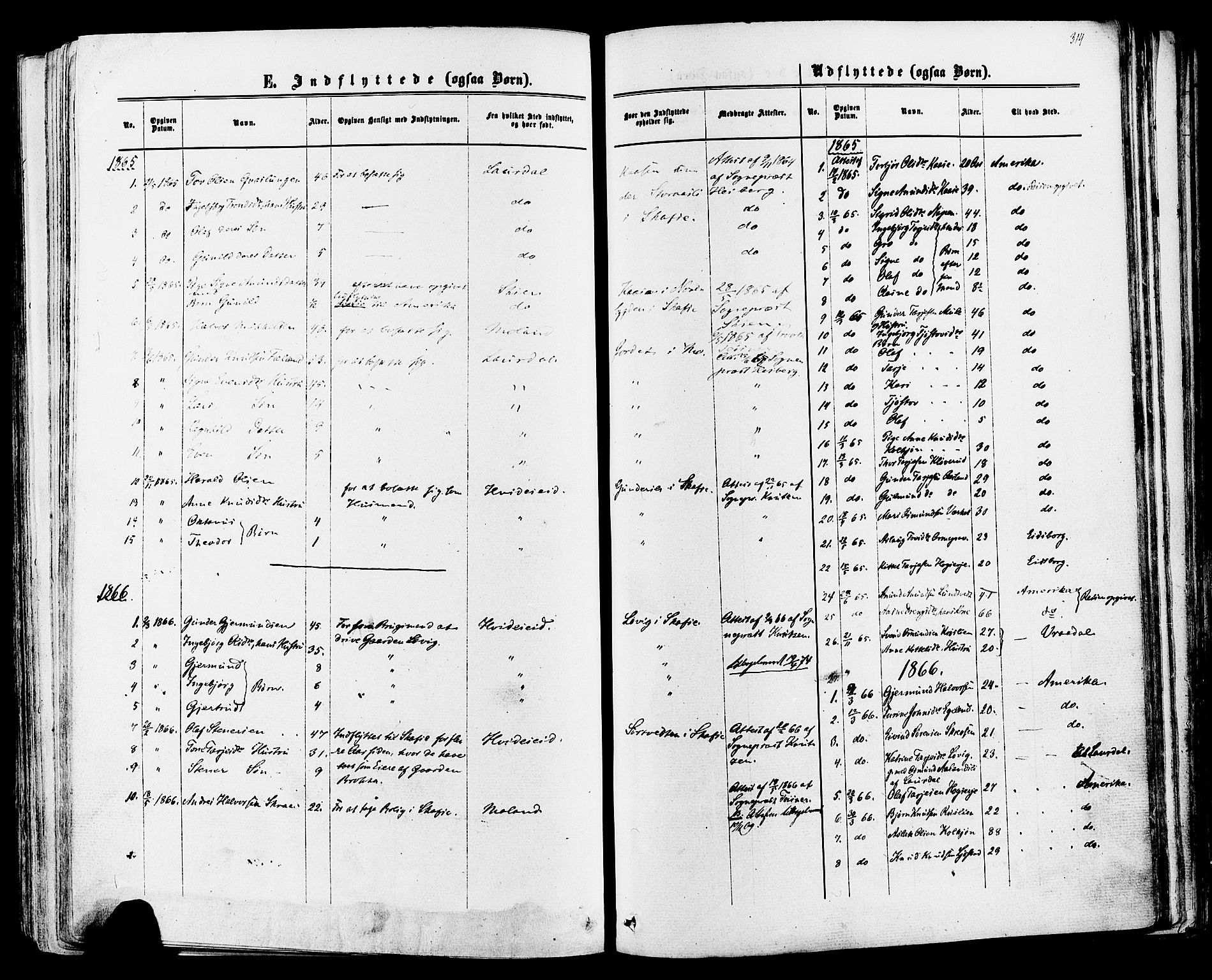 Mo kirkebøker, SAKO/A-286/F/Fa/L0006: Parish register (official) no. I 6, 1865-1885, p. 314