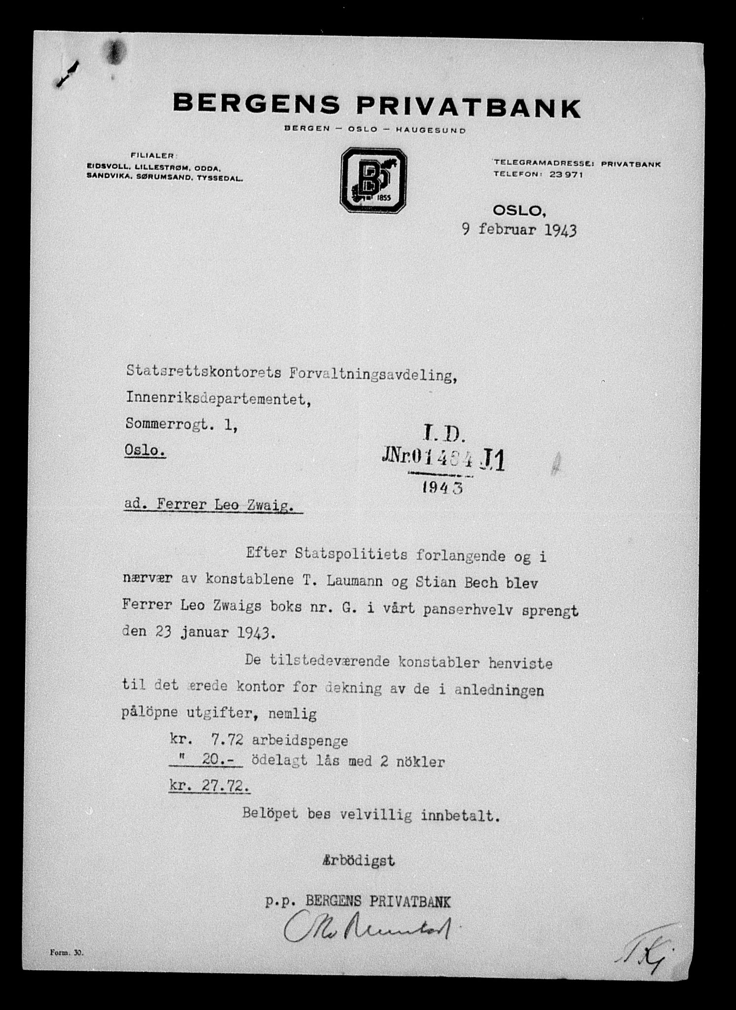 Justisdepartementet, Tilbakeføringskontoret for inndratte formuer, AV/RA-S-1564/H/Hc/Hcc/L0988: --, 1945-1947, p. 349