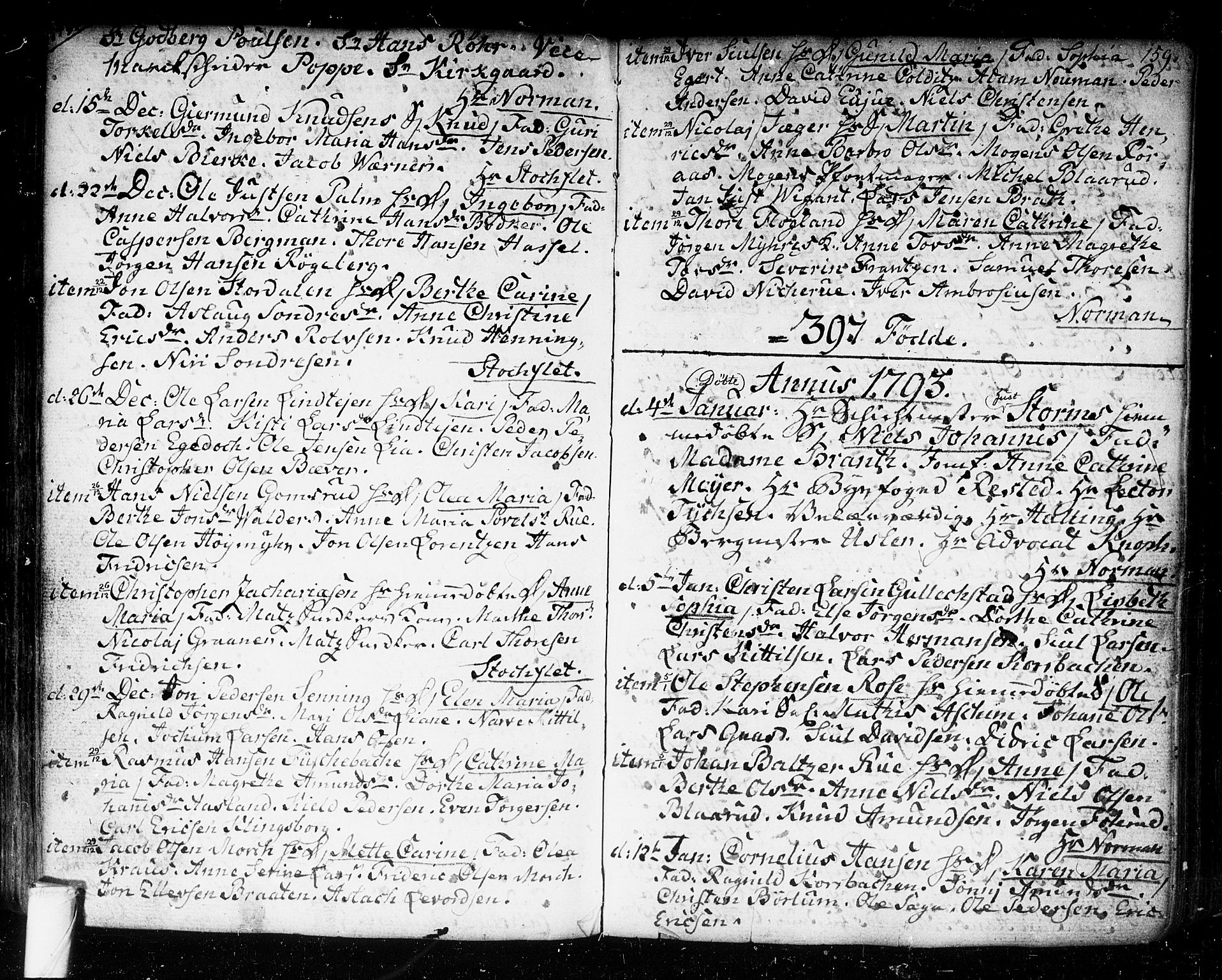 Kongsberg kirkebøker, SAKO/A-22/F/Fa/L0006: Parish register (official) no. I 6, 1783-1797, p. 159
