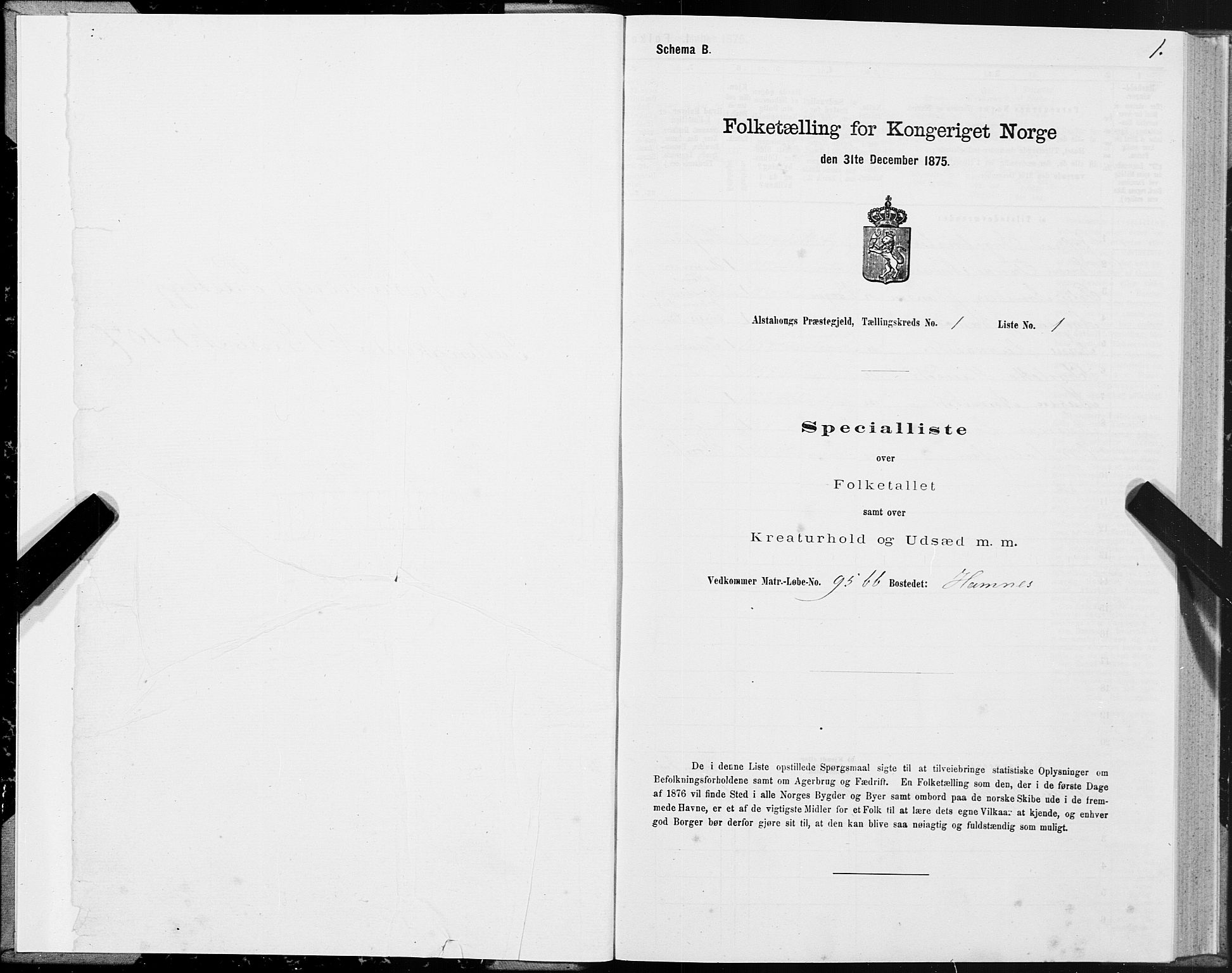 SAT, 1875 census for 1820P Alstahaug, 1875, p. 1001