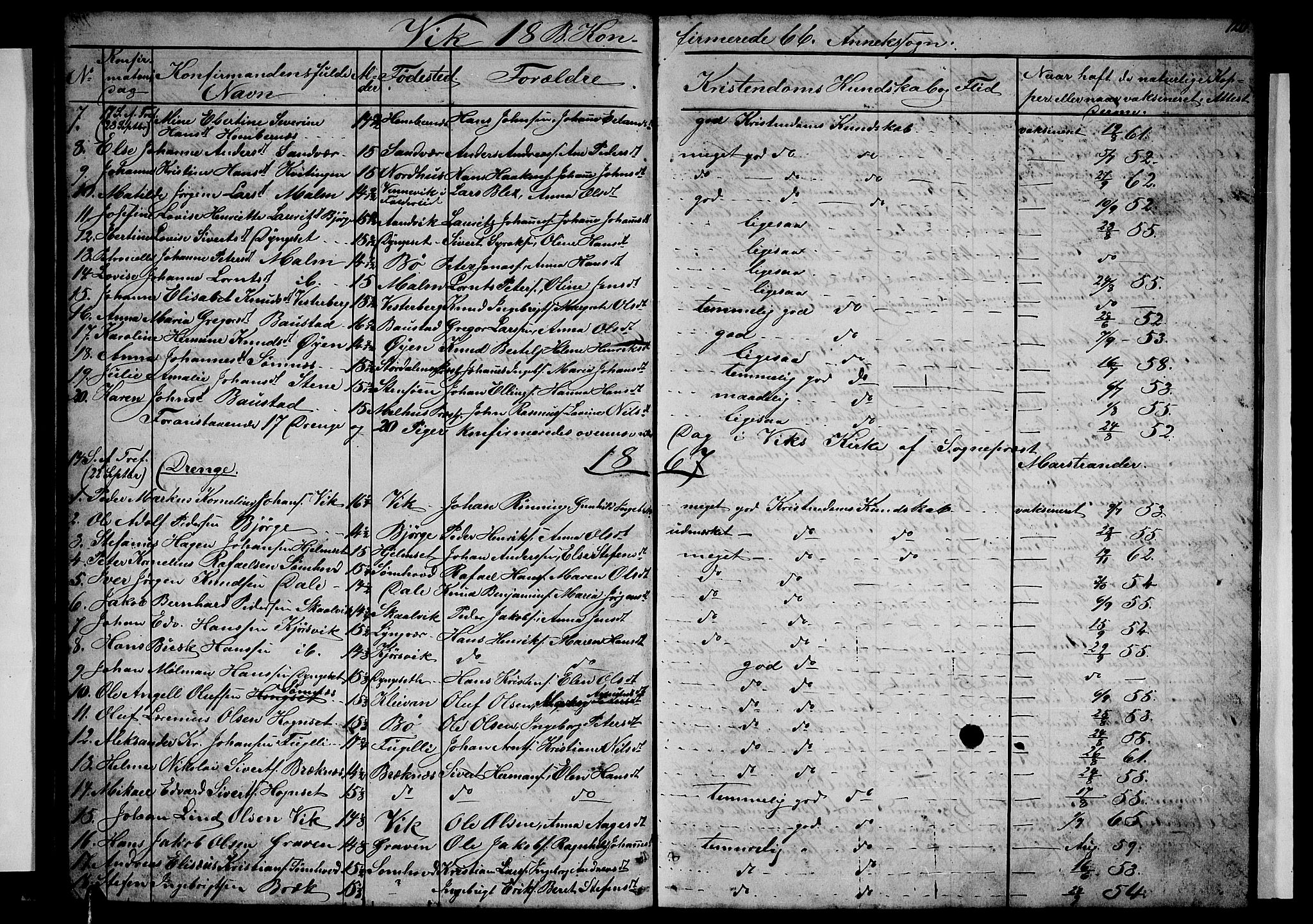 Ministerialprotokoller, klokkerbøker og fødselsregistre - Nordland, SAT/A-1459/812/L0187: Parish register (copy) no. 812C05, 1850-1883, p. 120