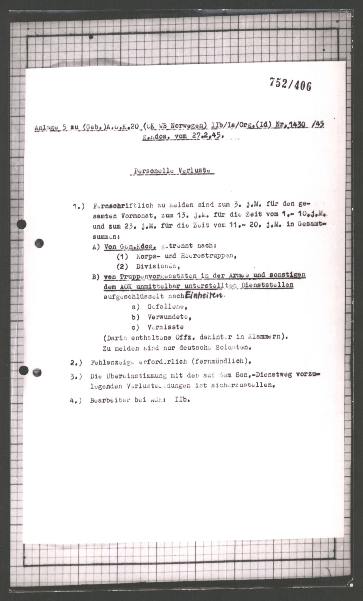 Forsvarets Overkommando. 2 kontor. Arkiv 11.4. Spredte tyske arkivsaker, AV/RA-RAFA-7031/D/Dar/Dara/L0003: Krigsdagbøker for 20. Gebirgs-Armee-Oberkommando (AOK 20), 1945, p. 356