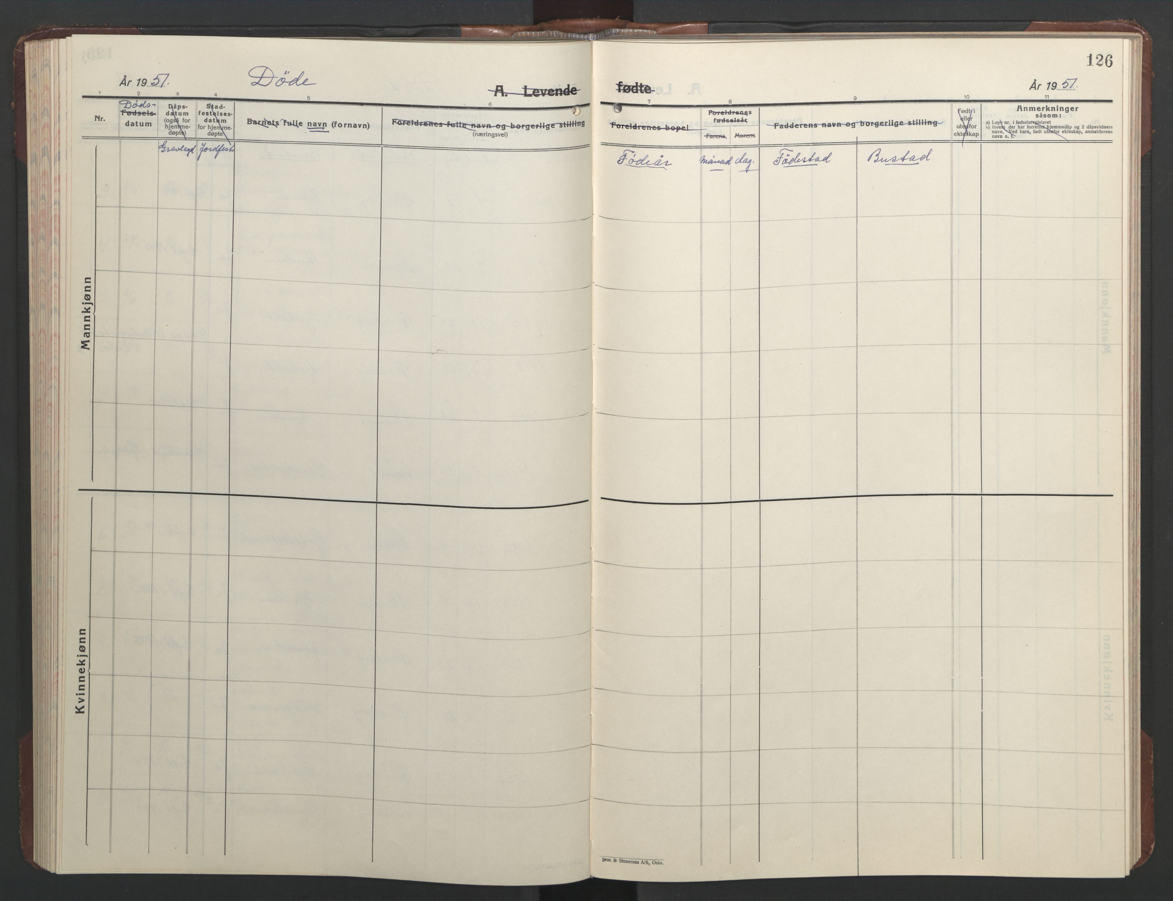 Ministerialprotokoller, klokkerbøker og fødselsregistre - Møre og Romsdal, SAT/A-1454/522/L0329: Parish register (copy) no. 522C08, 1926-1951, p. 126