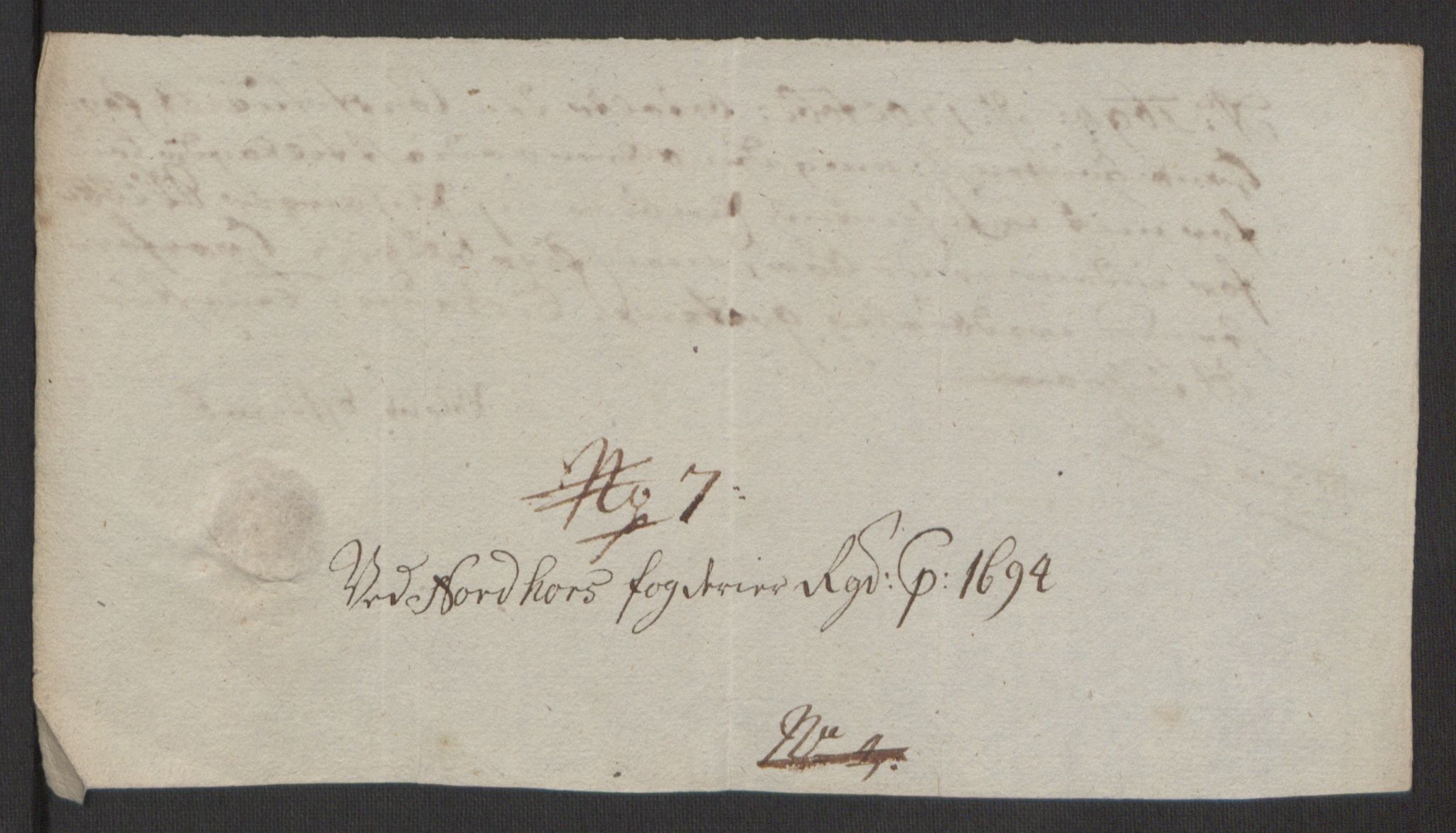 Rentekammeret inntil 1814, Reviderte regnskaper, Fogderegnskap, AV/RA-EA-4092/R51/L3182: Fogderegnskap Nordhordland og Voss, 1694, p. 321