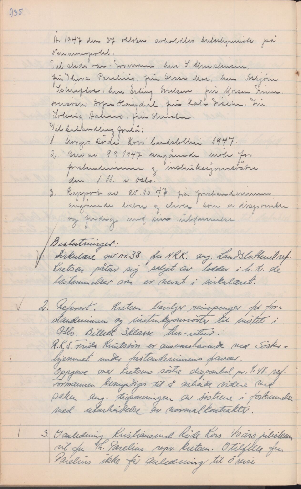 Trondheim Røde Kors, TRKO/PA-1204/A/Aa/L0003: Møtebok, 1942-1952, p. 138