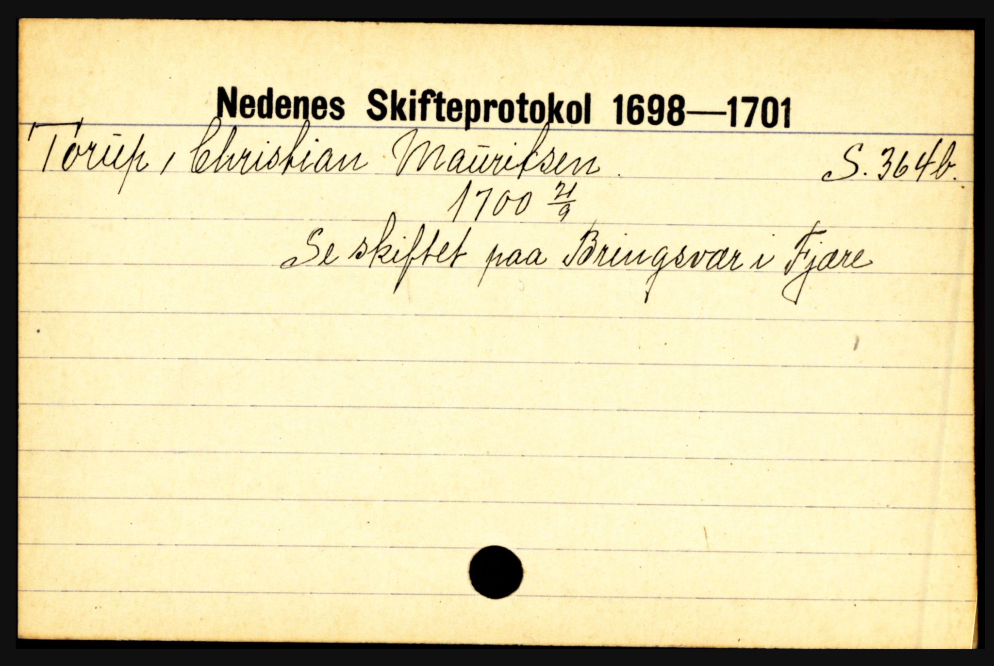 Nedenes sorenskriveri før 1824, AV/SAK-1221-0007/H, p. 30419