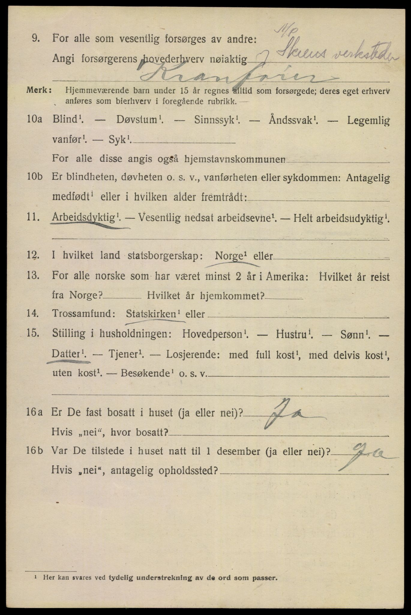 SAKO, 1920 census for Porsgrunn, 1920, p. 8212