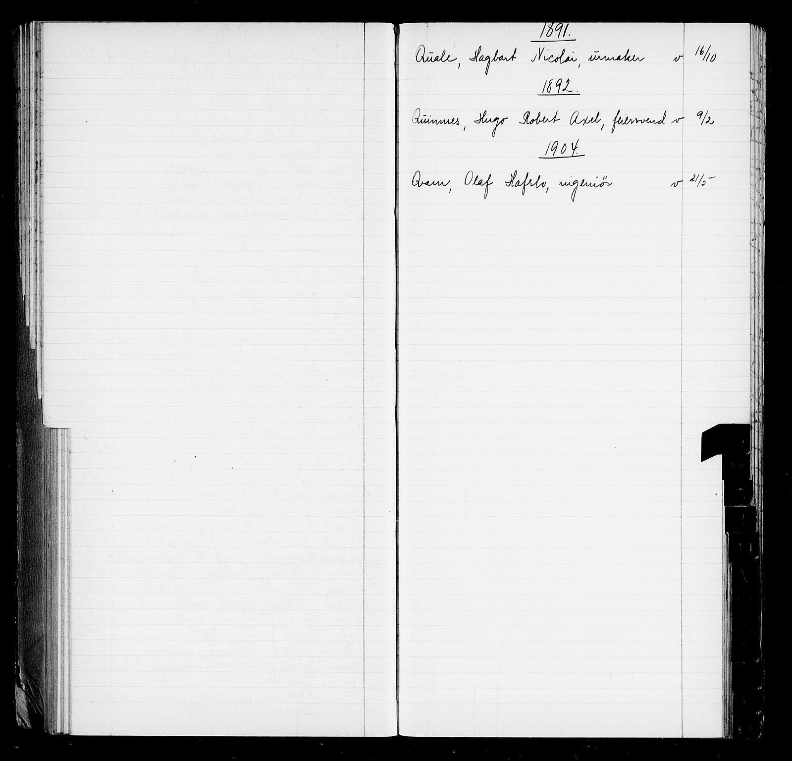 Oslo byfogd avd. I, AV/SAO-A-10220/L/La/L0001: Register - Vigsler og testamenter, 1886-1910, p. 99