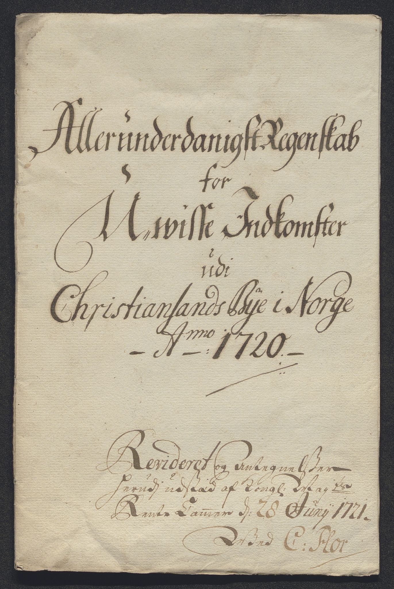 Rentekammeret inntil 1814, Reviderte regnskaper, Byregnskaper, AV/RA-EA-4066/R/Rm/L0286: [M19] Sikt og sakefall, 1719-1727, p. 40