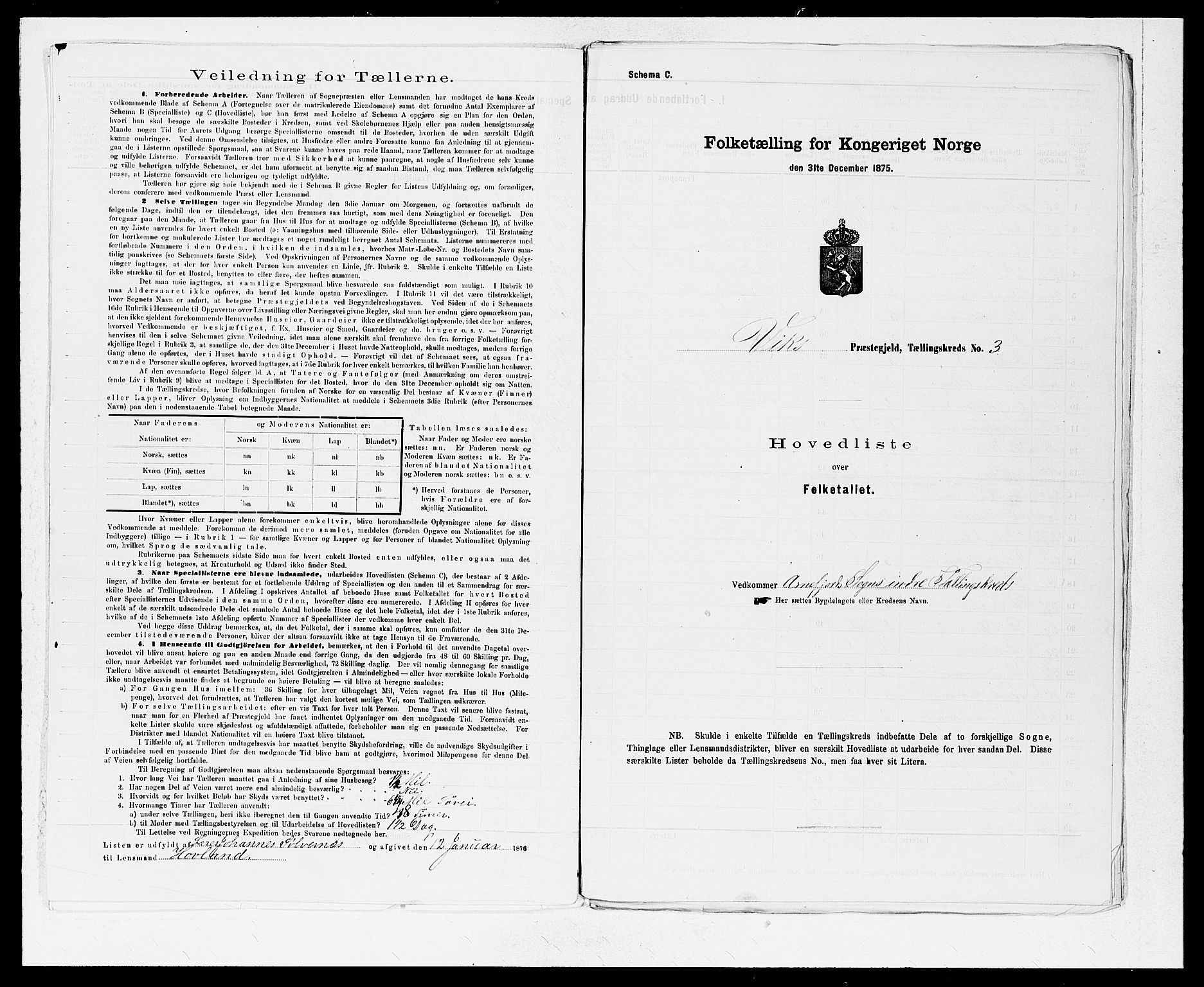 SAB, 1875 census for 1417P Vik, 1875, p. 6