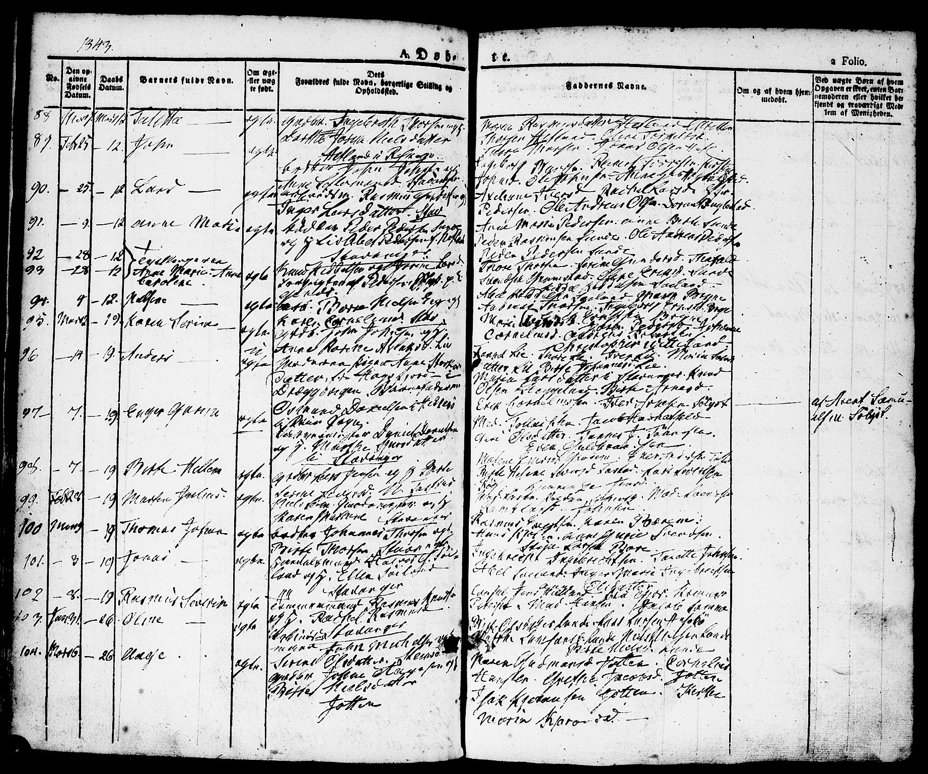 Domkirken sokneprestkontor, AV/SAST-A-101812/001/30/30BA/L0011: Parish register (official) no. A 11, 1832-1856