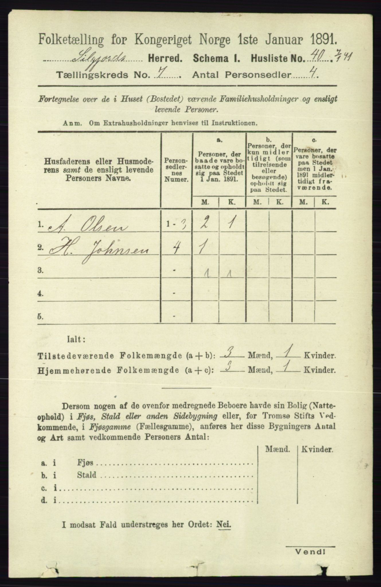 RA, 1891 census for 0828 Seljord, 1891, p. 2603