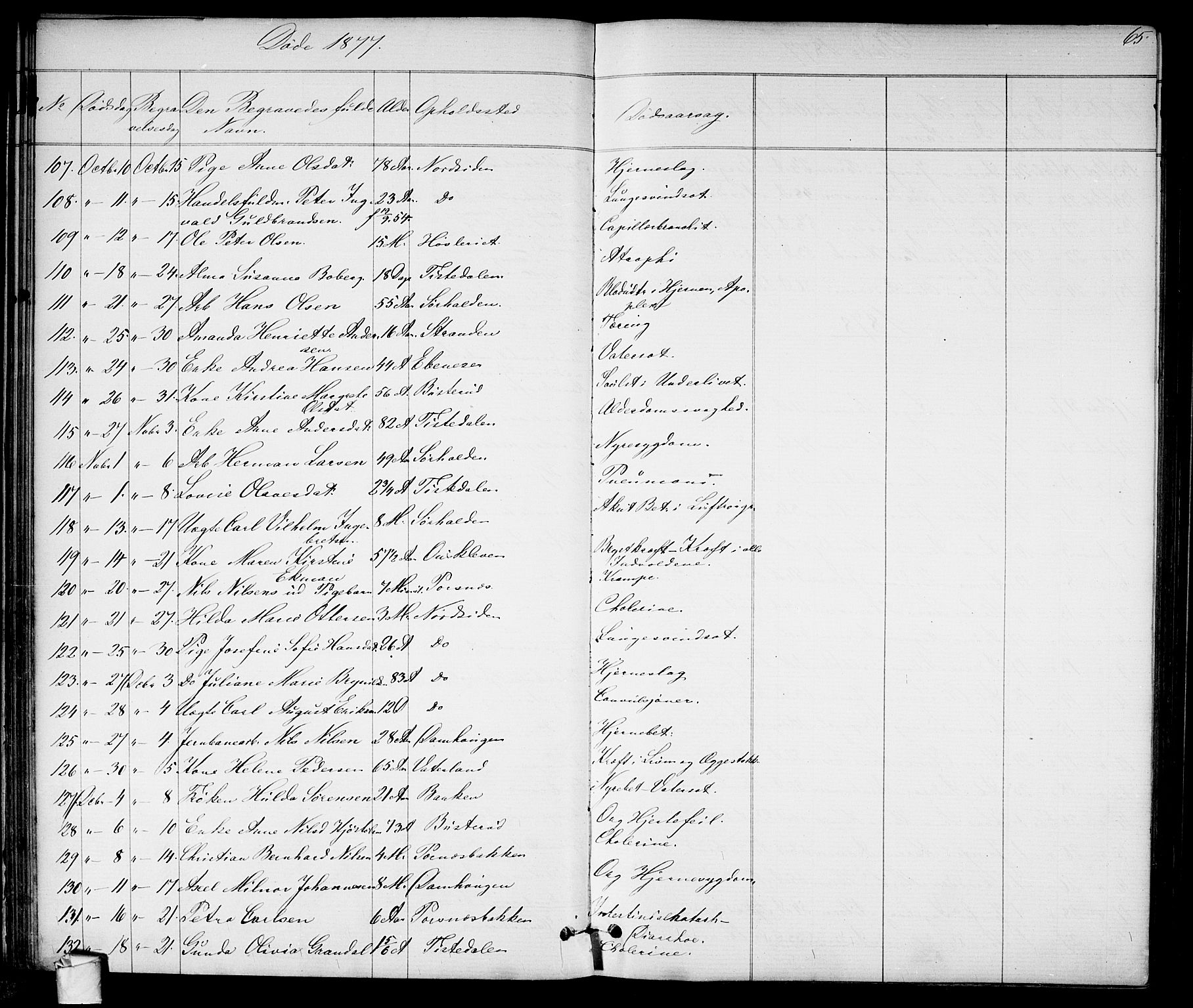 Halden prestekontor Kirkebøker, AV/SAO-A-10909/G/Ga/L0007: Parish register (copy) no. 7, 1869-1884, p. 65