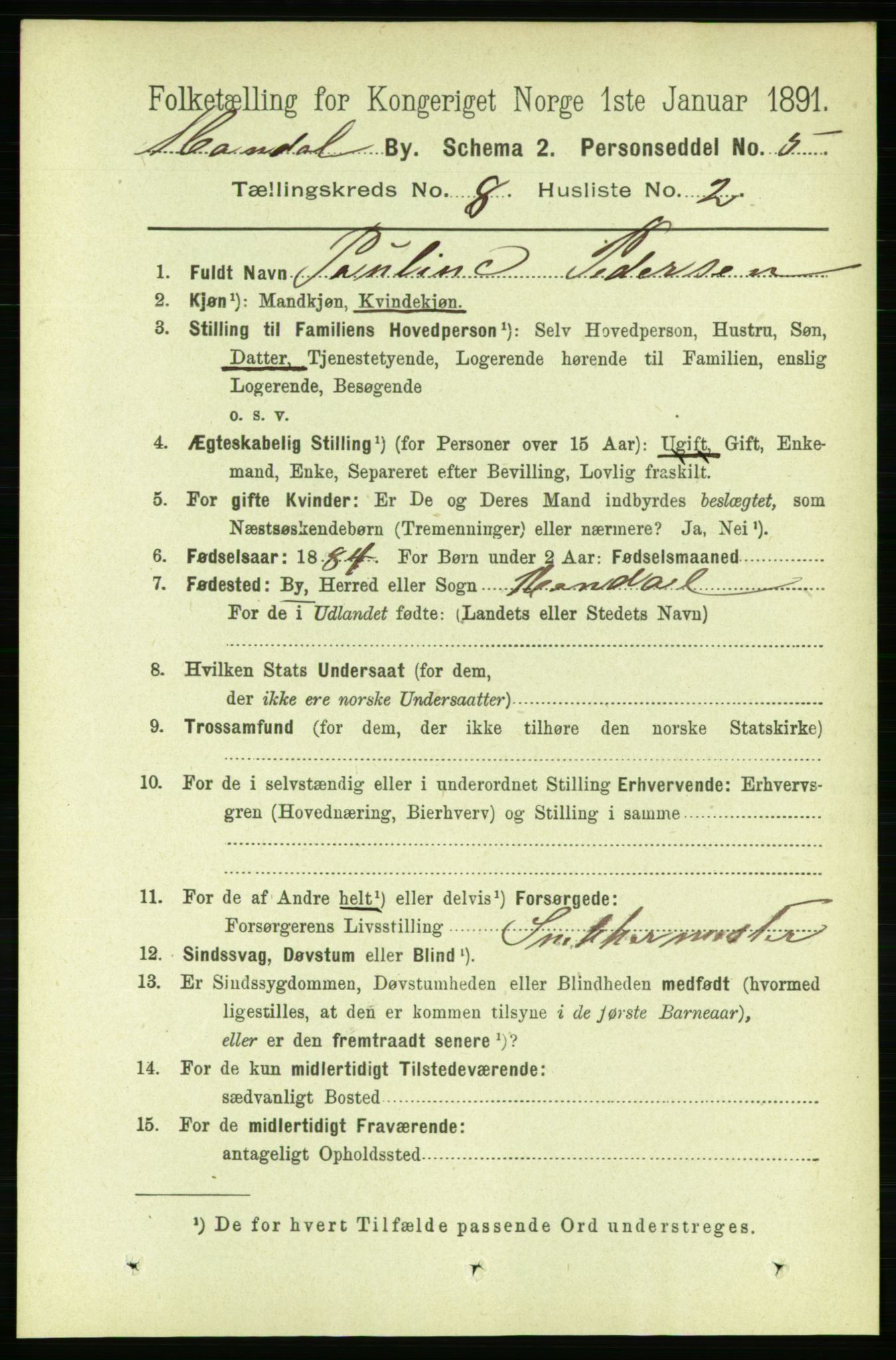 RA, 1891 census for 1002 Mandal, 1891, p. 2360