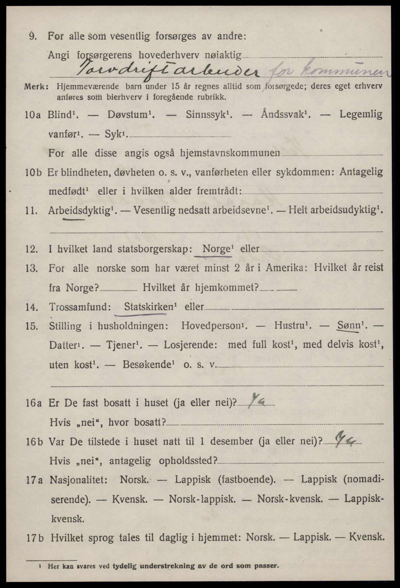 SAT, 1920 census for Tiller, 1920, p. 956