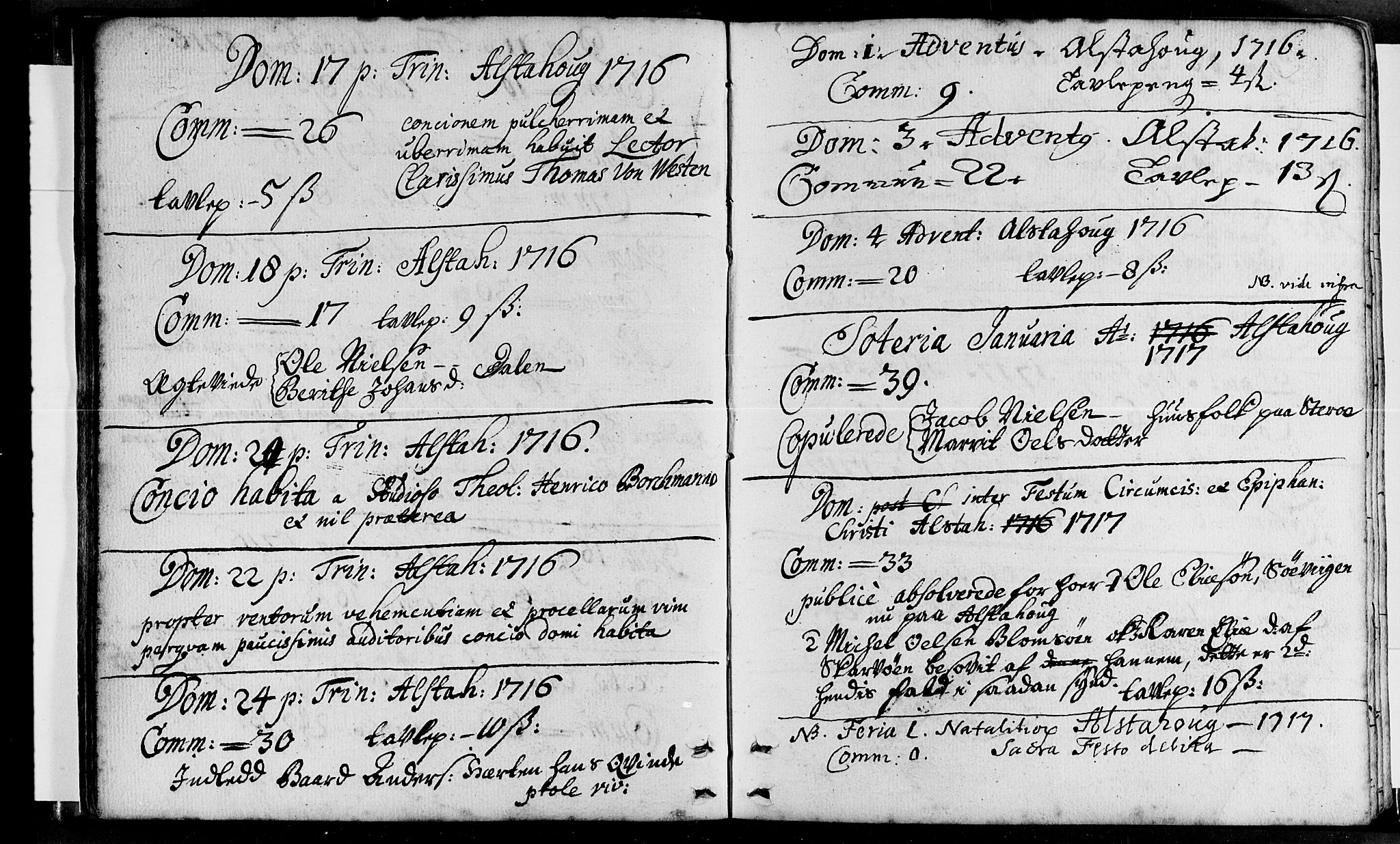 Ministerialprotokoller, klokkerbøker og fødselsregistre - Nordland, AV/SAT-A-1459/830/L0432: Parish register (official) no. 830A01, 1714-1737