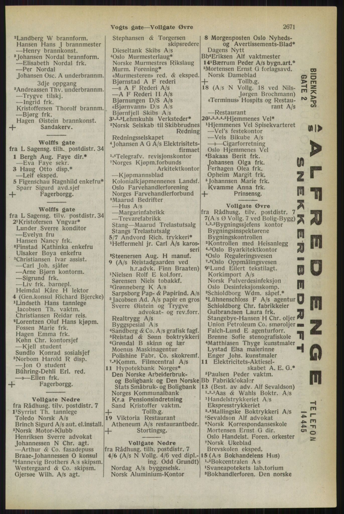 Kristiania/Oslo adressebok, PUBL/-, 1944, p. 2671
