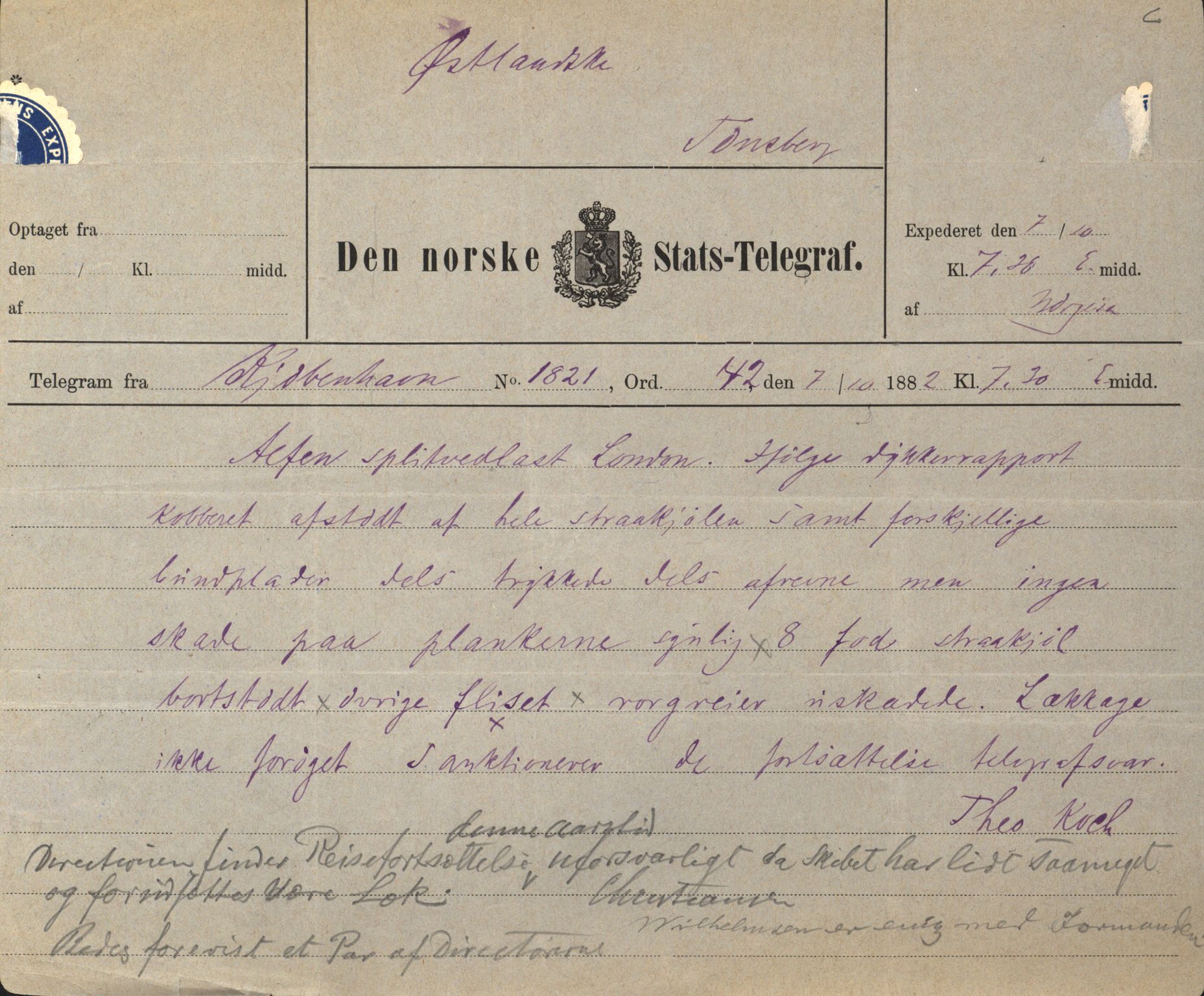 Pa 63 - Østlandske skibsassuranceforening, VEMU/A-1079/G/Ga/L0014/0011: Havaridokumenter / Agra, Anna, Jorsalfarer, Alfen, Uller, Solon, 1882, p. 36