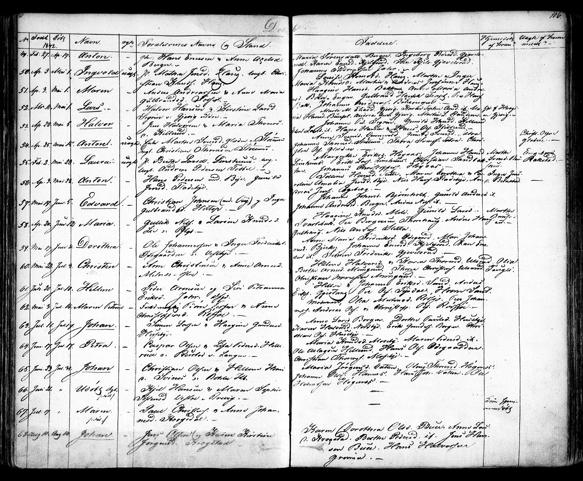 Enebakk prestekontor Kirkebøker, AV/SAO-A-10171c/F/Fa/L0009: Parish register (official) no. I 9, 1832-1861, p. 106