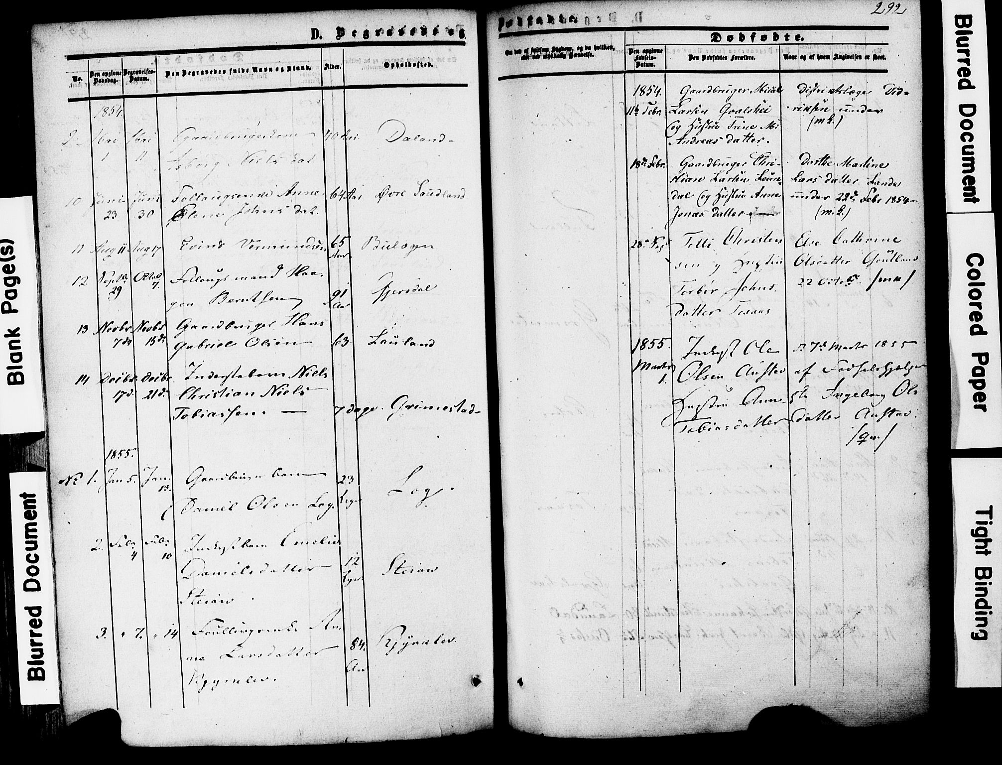 Herad sokneprestkontor, AV/SAK-1111-0018/F/Fa/Faa/L0005: Parish register (official) no. A 5, 1853-1886, p. 292