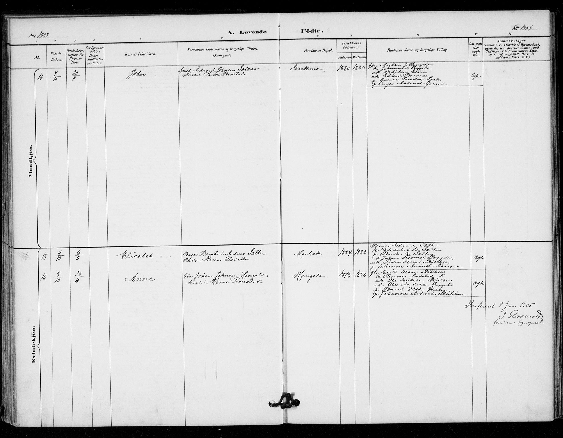 Ministerialprotokoller, klokkerbøker og fødselsregistre - Sør-Trøndelag, SAT/A-1456/671/L0841: Parish register (official) no. 671A03, 1893-1915