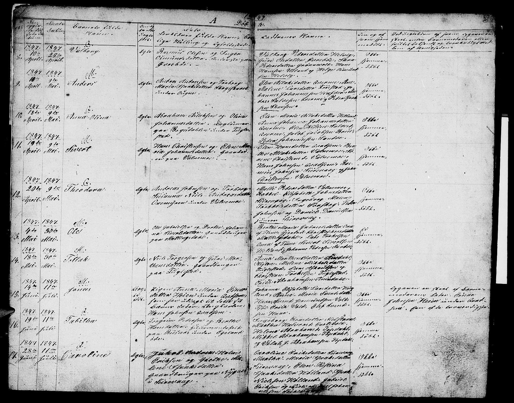 Eigersund sokneprestkontor, SAST/A-101807/S09/L0003: Parish register (copy) no. B 3, 1846-1875, p. 3