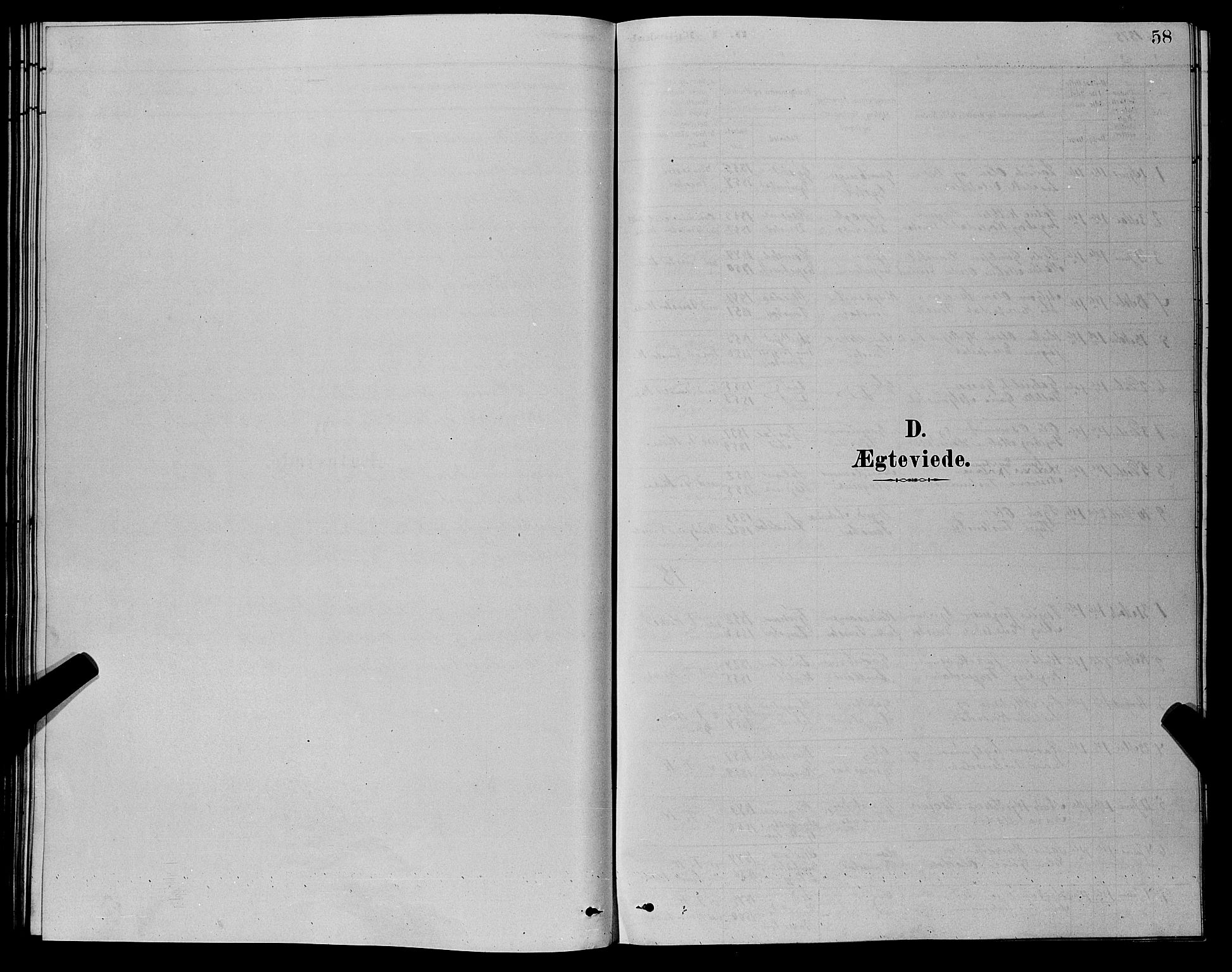 Sirdal sokneprestkontor, SAK/1111-0036/F/Fb/Fbb/L0003: Parish register (copy) no. B 3, 1878-1894, p. 58