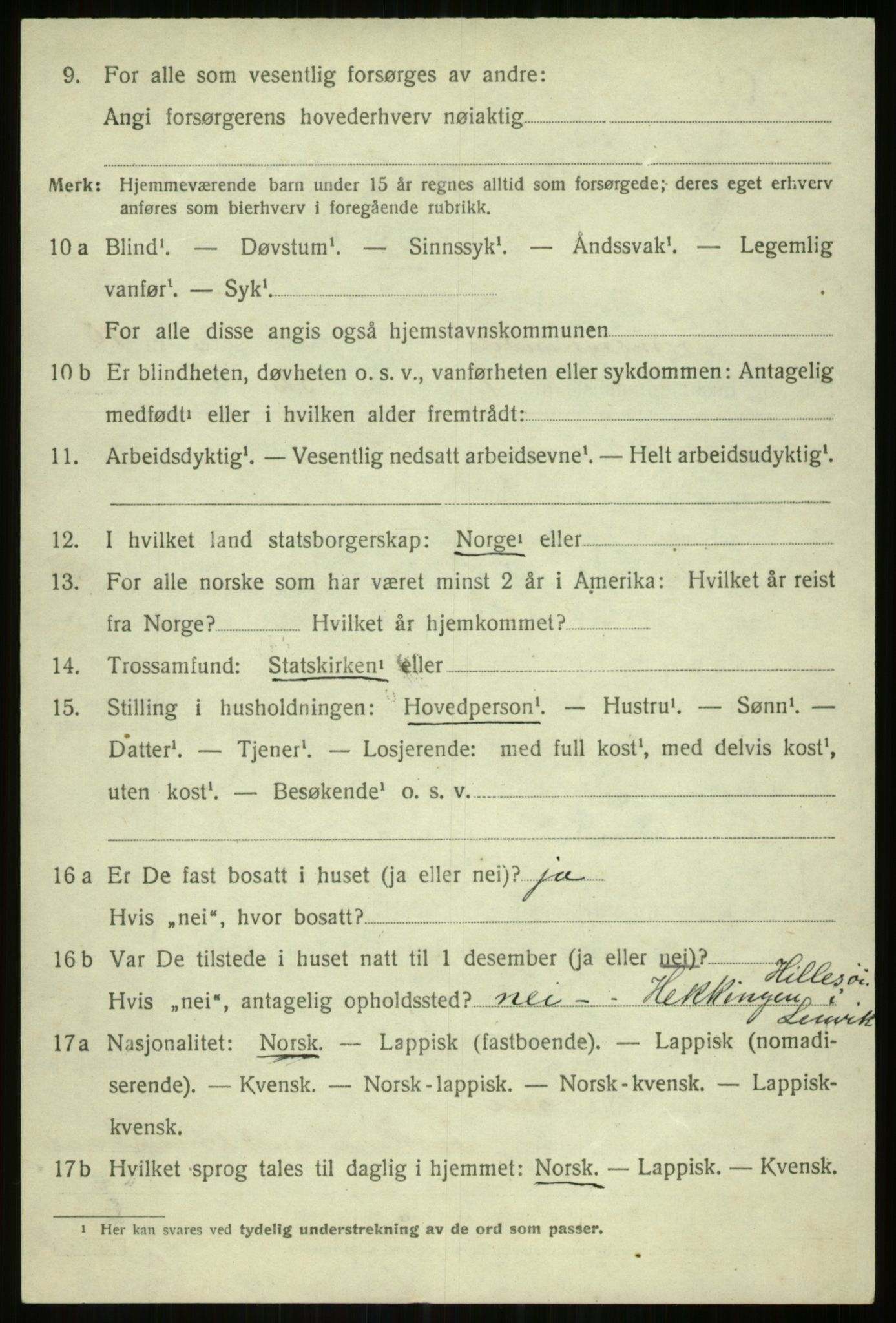 SATØ, 1920 census for Tromsøysund, 1920, p. 6877