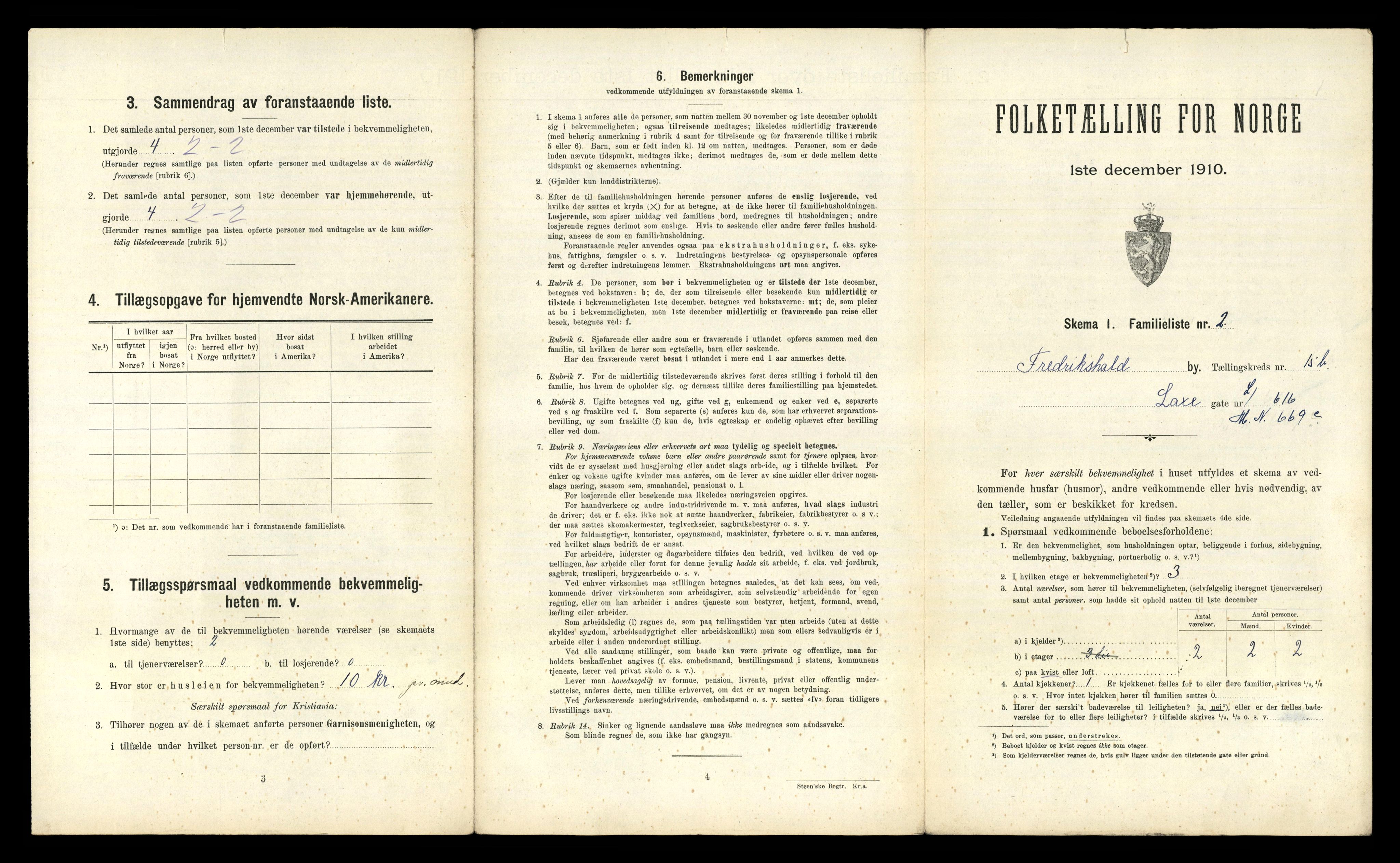 RA, 1910 census for Fredrikshald, 1910, p. 5182