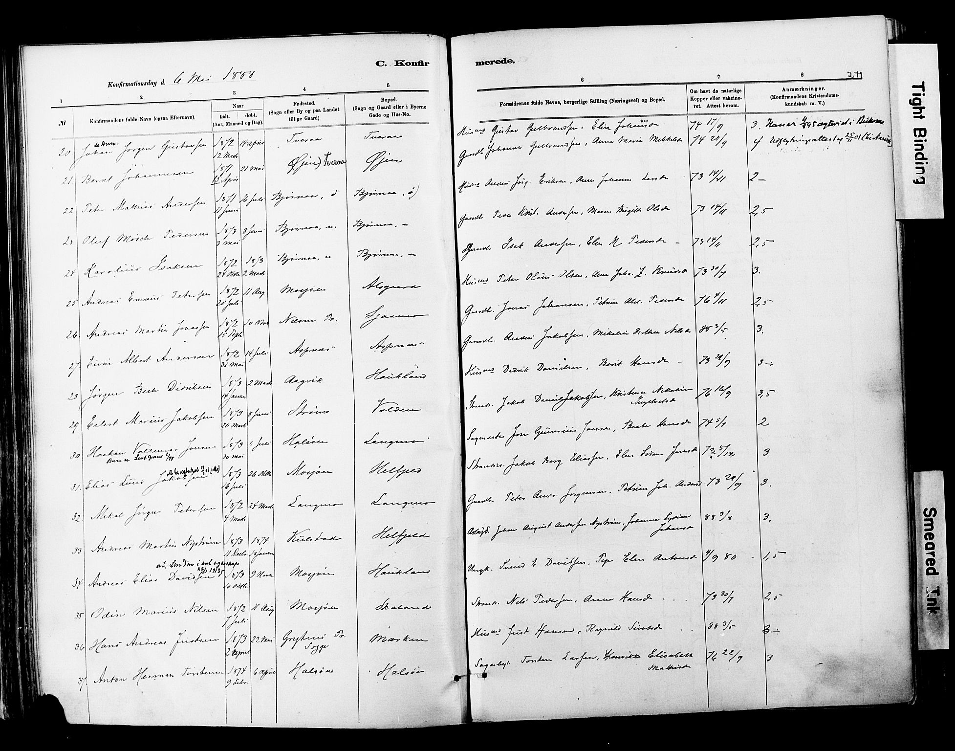 Ministerialprotokoller, klokkerbøker og fødselsregistre - Nordland, AV/SAT-A-1459/820/L0295: Parish register (official) no. 820A16, 1880-1896, p. 211