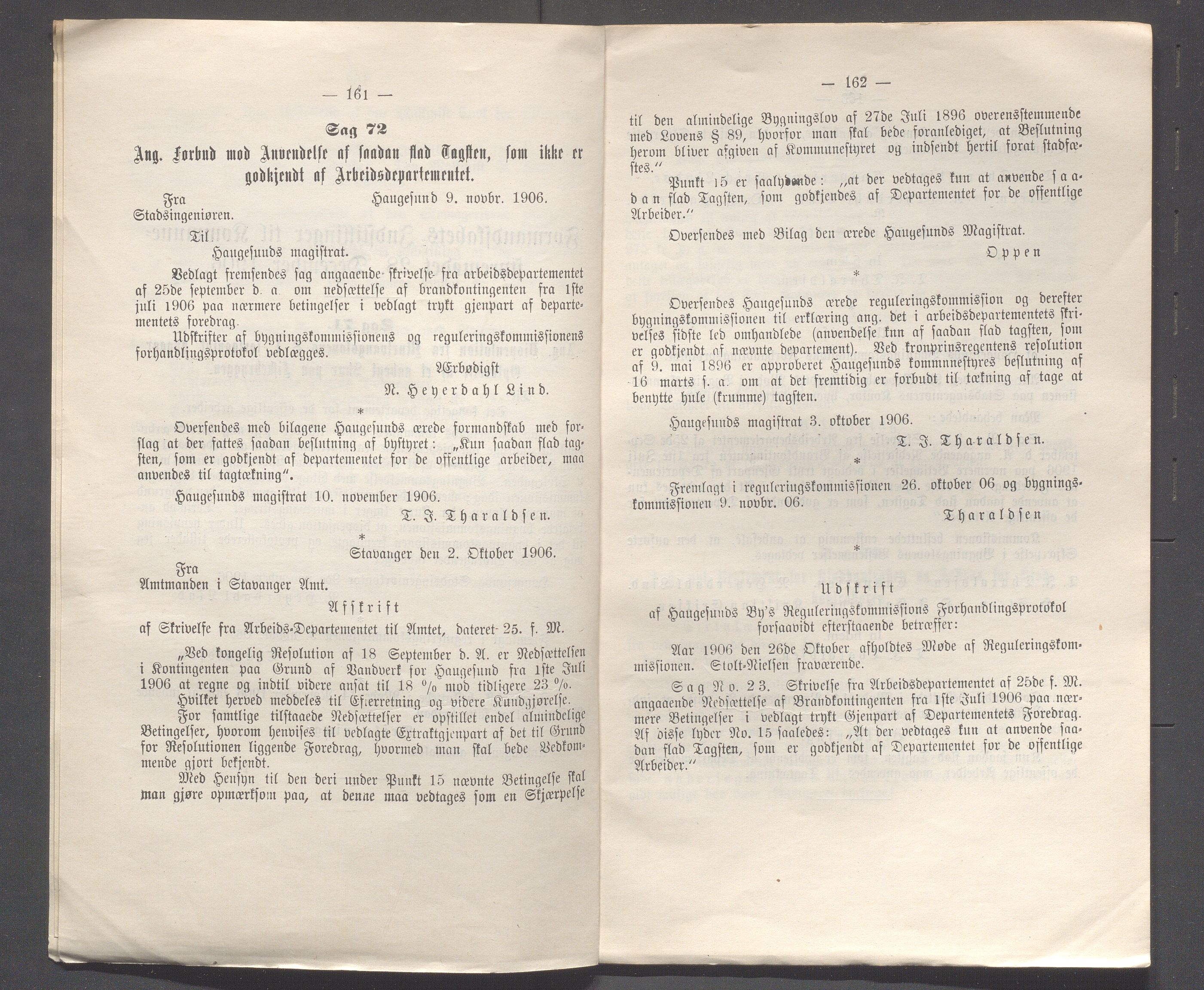 Haugesund kommune - Formannskapet og Bystyret, IKAR/A-740/A/Abb/L0001: Bystyreforhandlinger, 1889-1907, p. 869